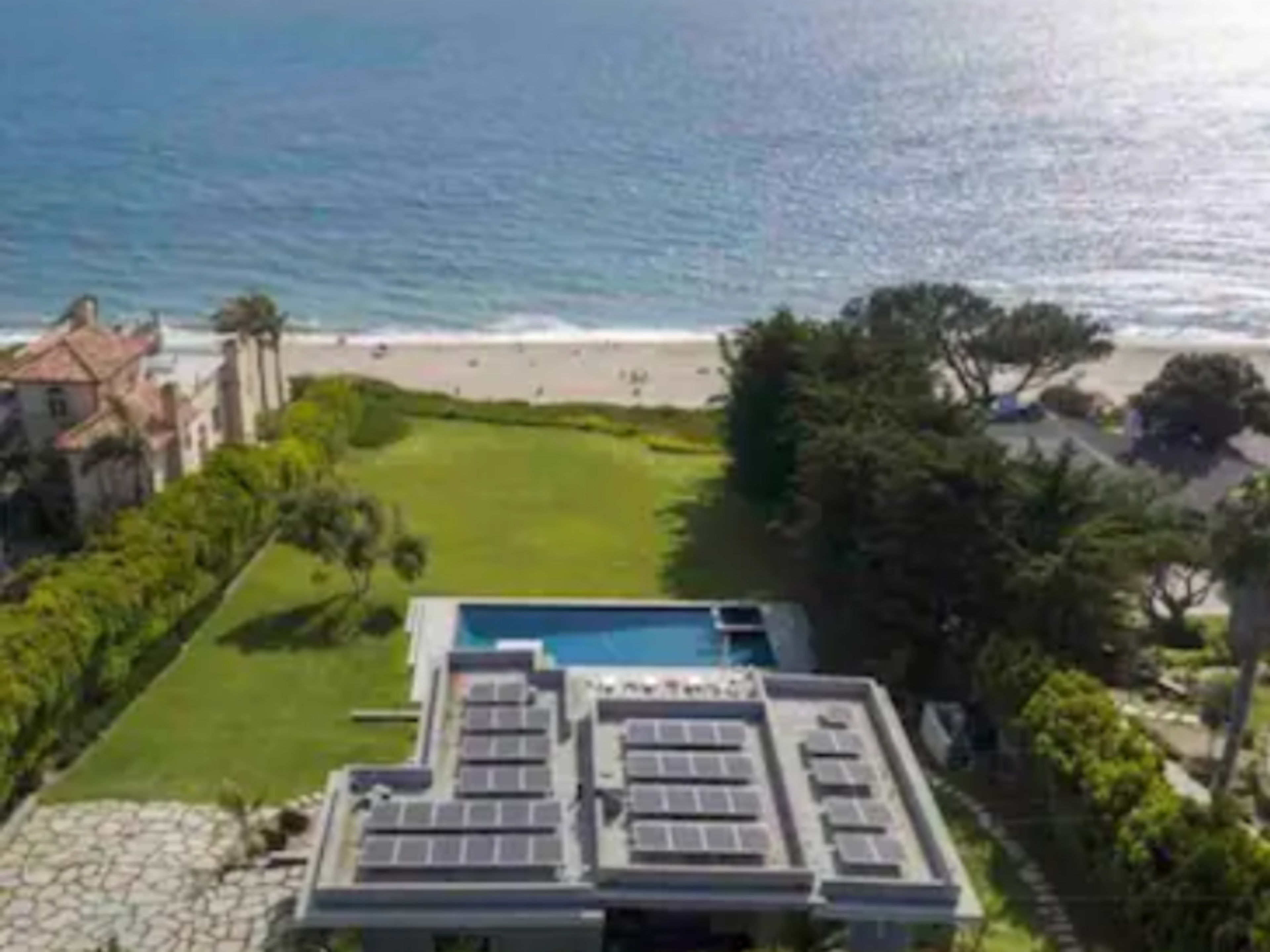 one acre lush lawn with ocean front