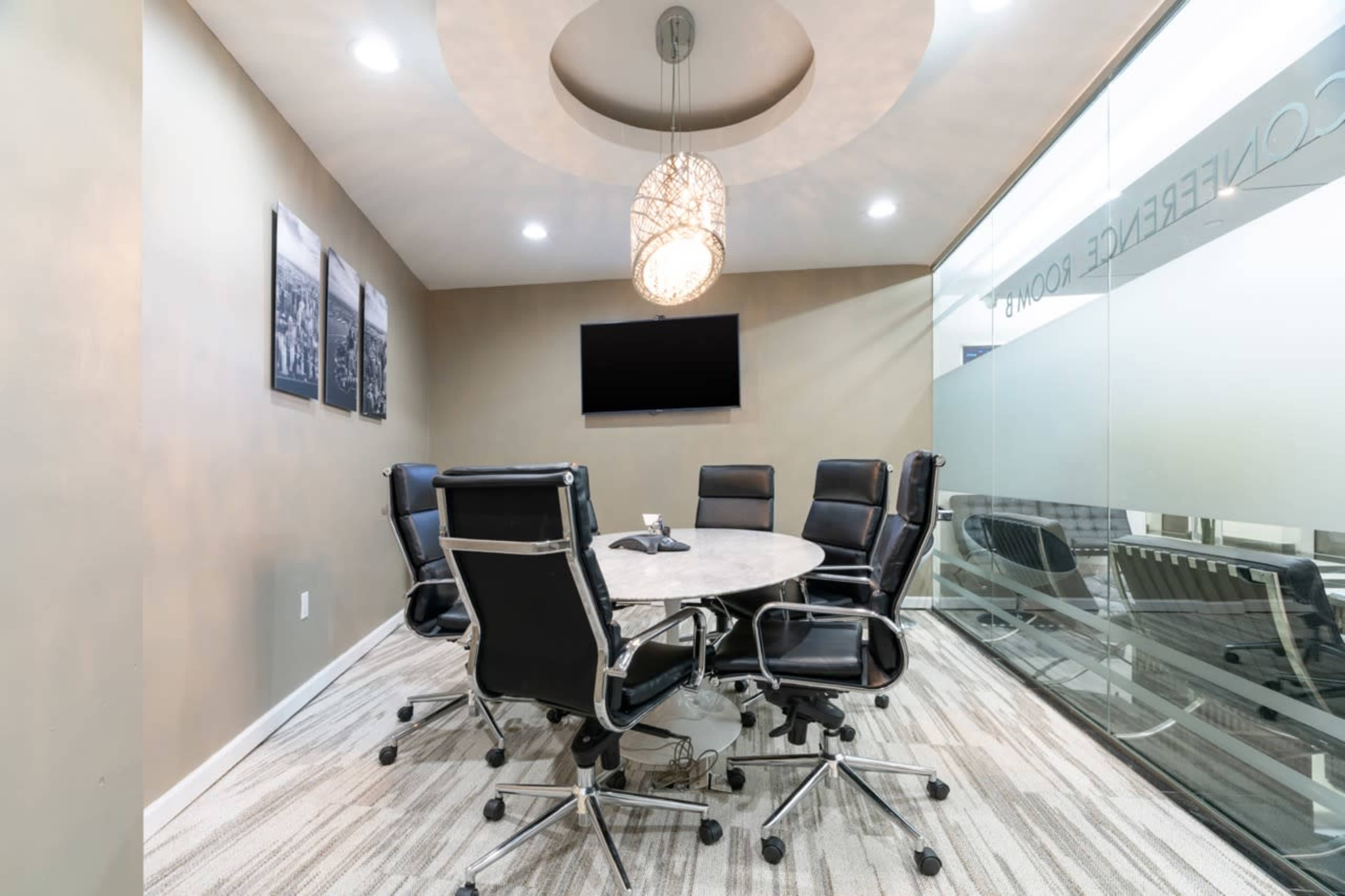 Newly Upgraded Meeting Room B with Marble Table for up to 6 People - TS Image in Midtown, NEW YORK, NY