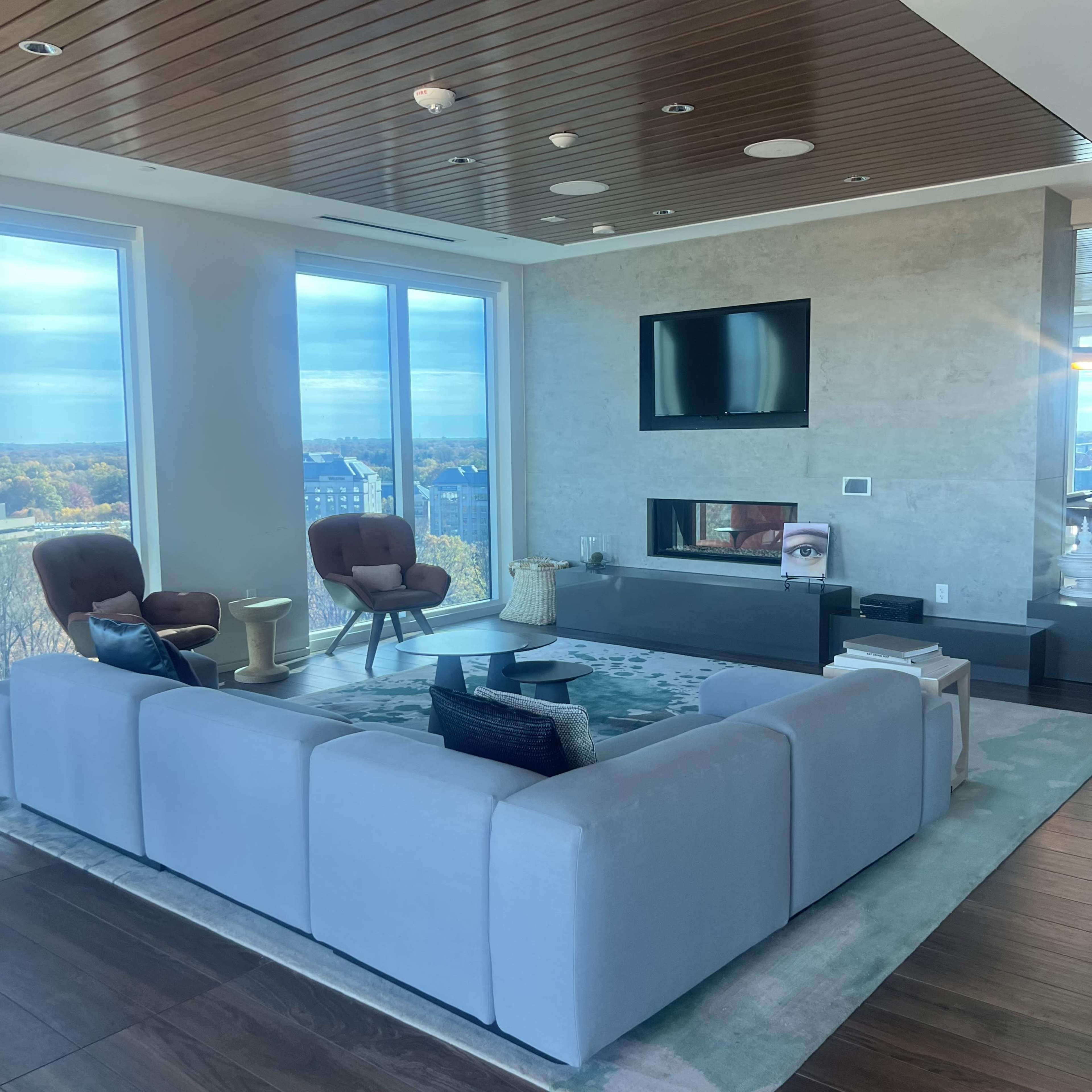 Modern Clubroom Lounge w/ Skyline Views Image in Hunter Mill District, Reston, VA