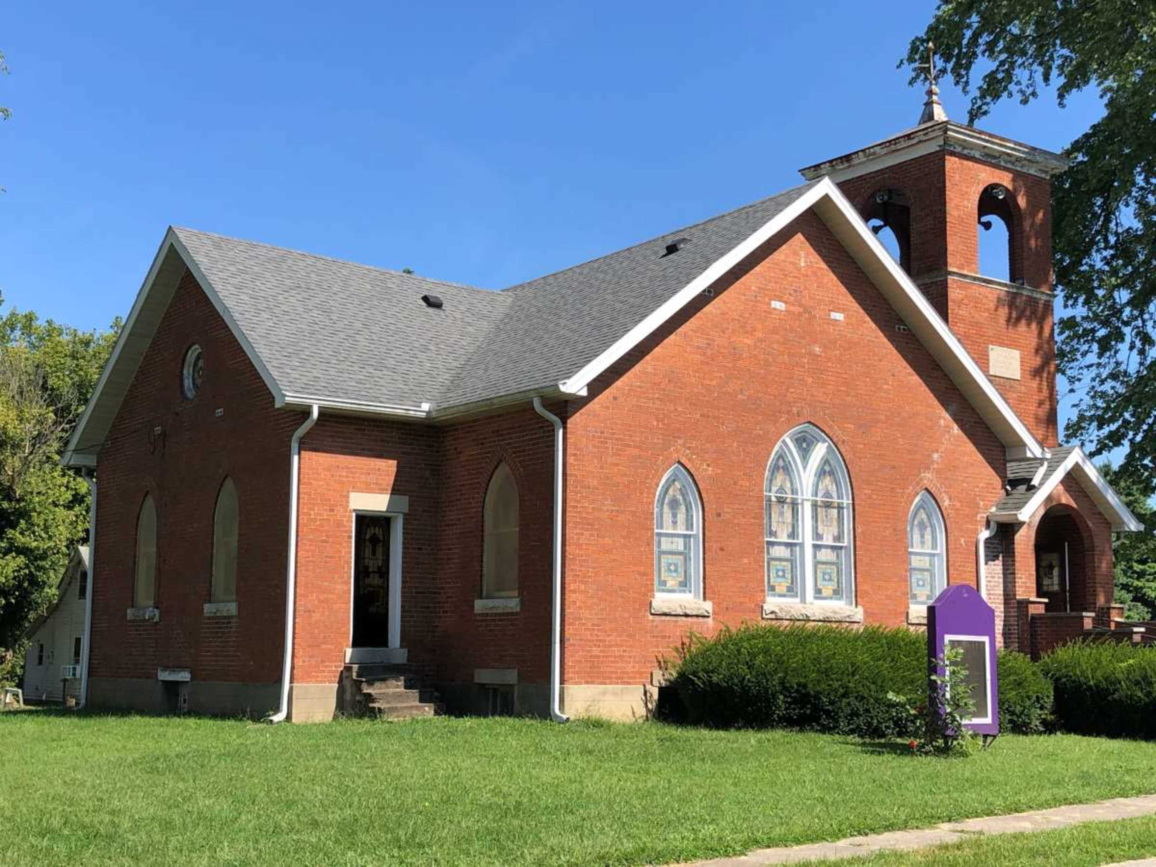 Classic American Gothic village church Image in Dupont, Dupont, IN