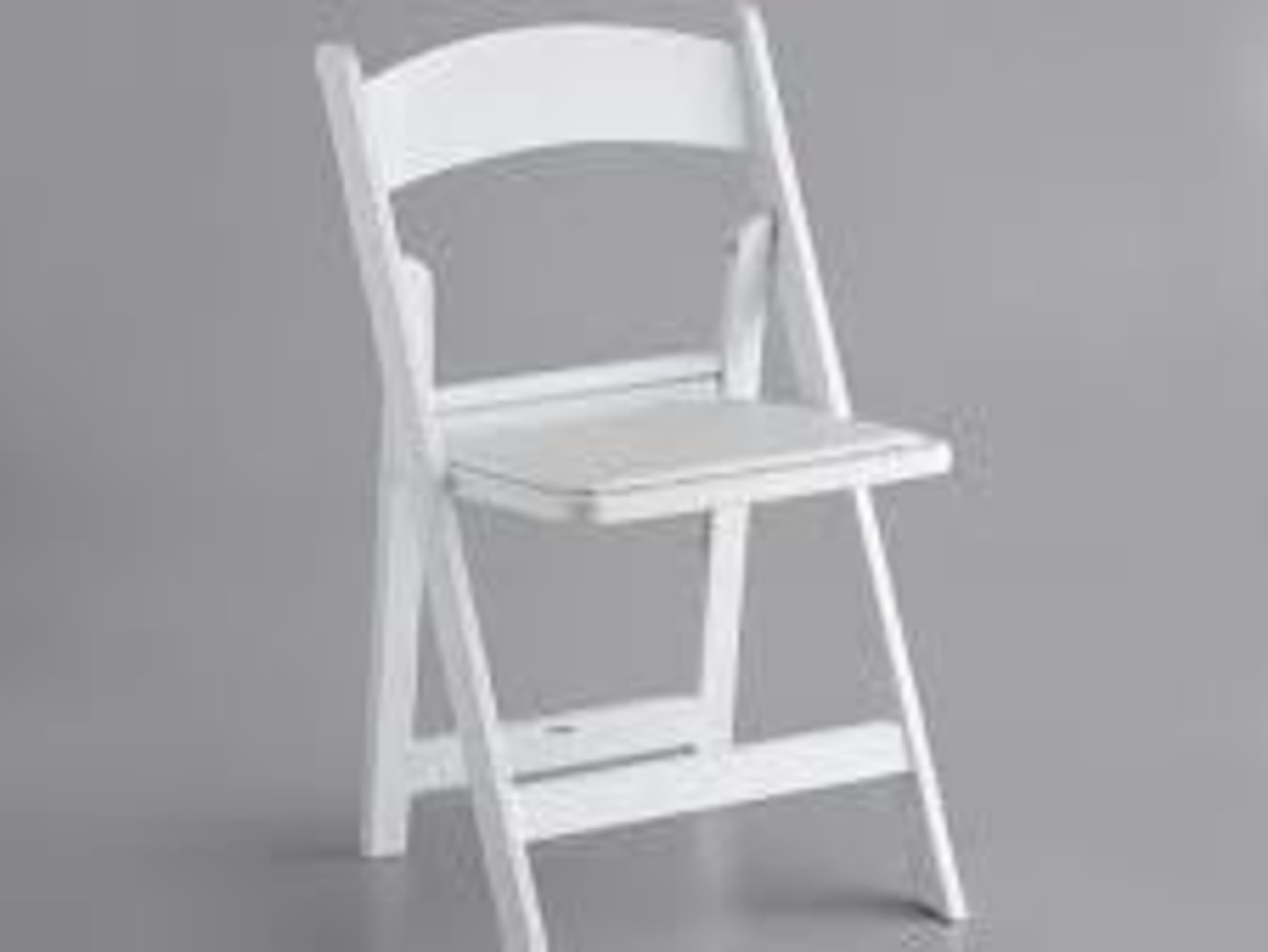 White folding chairs