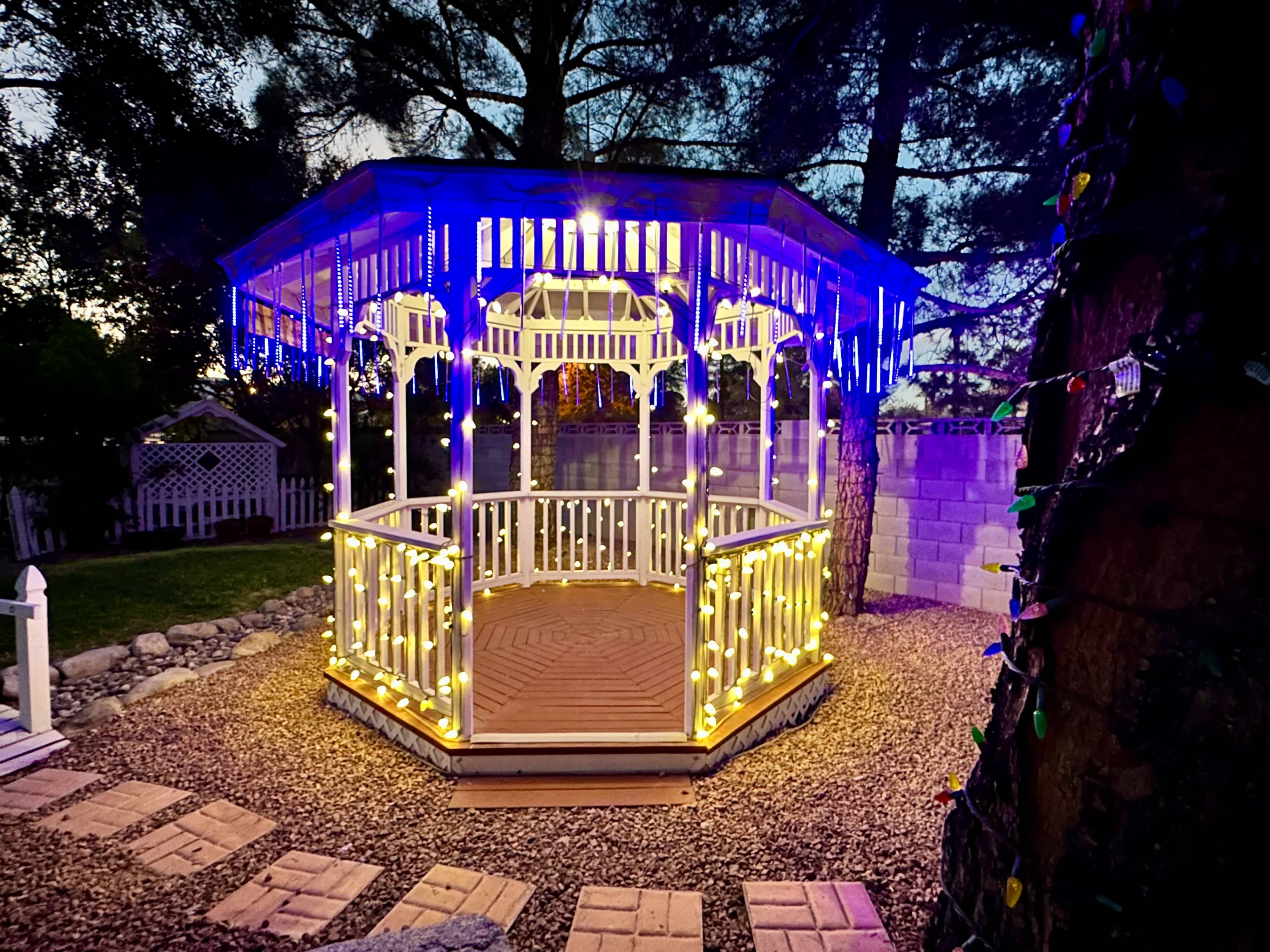 Gazebo in Backyard with mini bridge Image in Lone Mountain, LAS VEGAS, NV