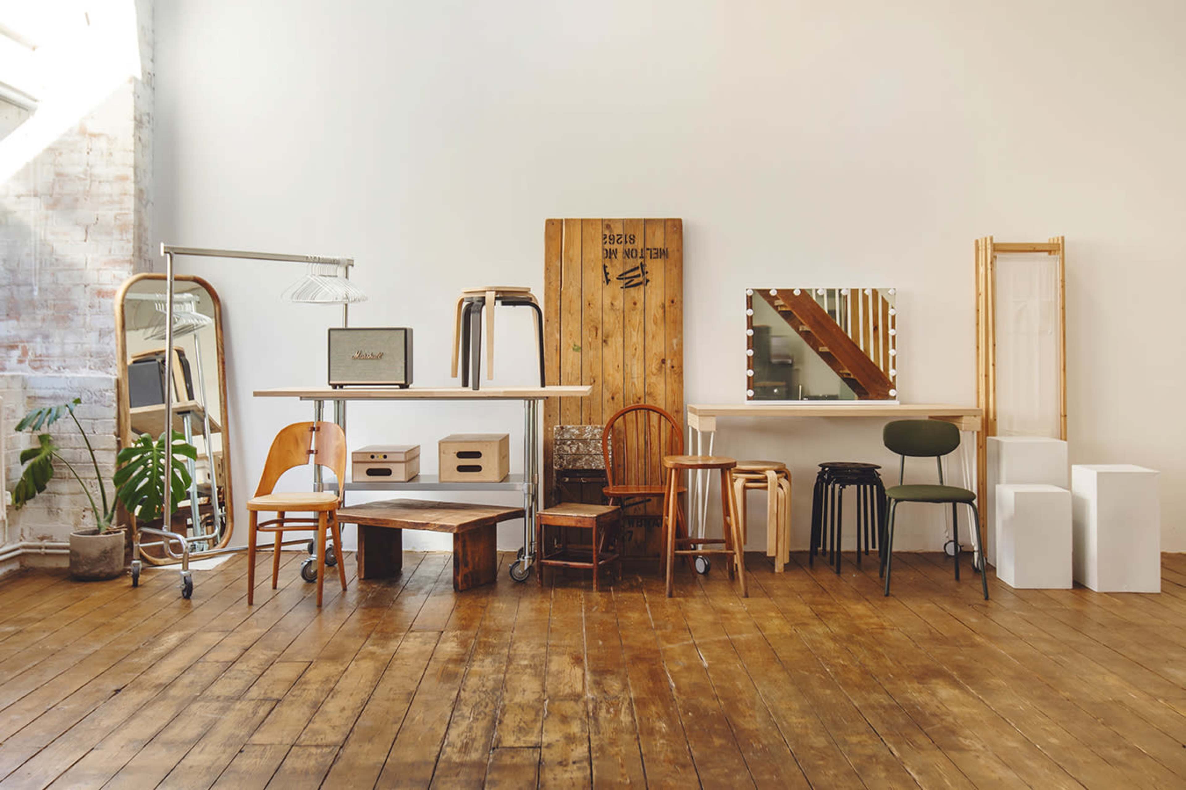 Warehouse Space with Wooden Floor and Brick walls Image in Dalston, london, ENG