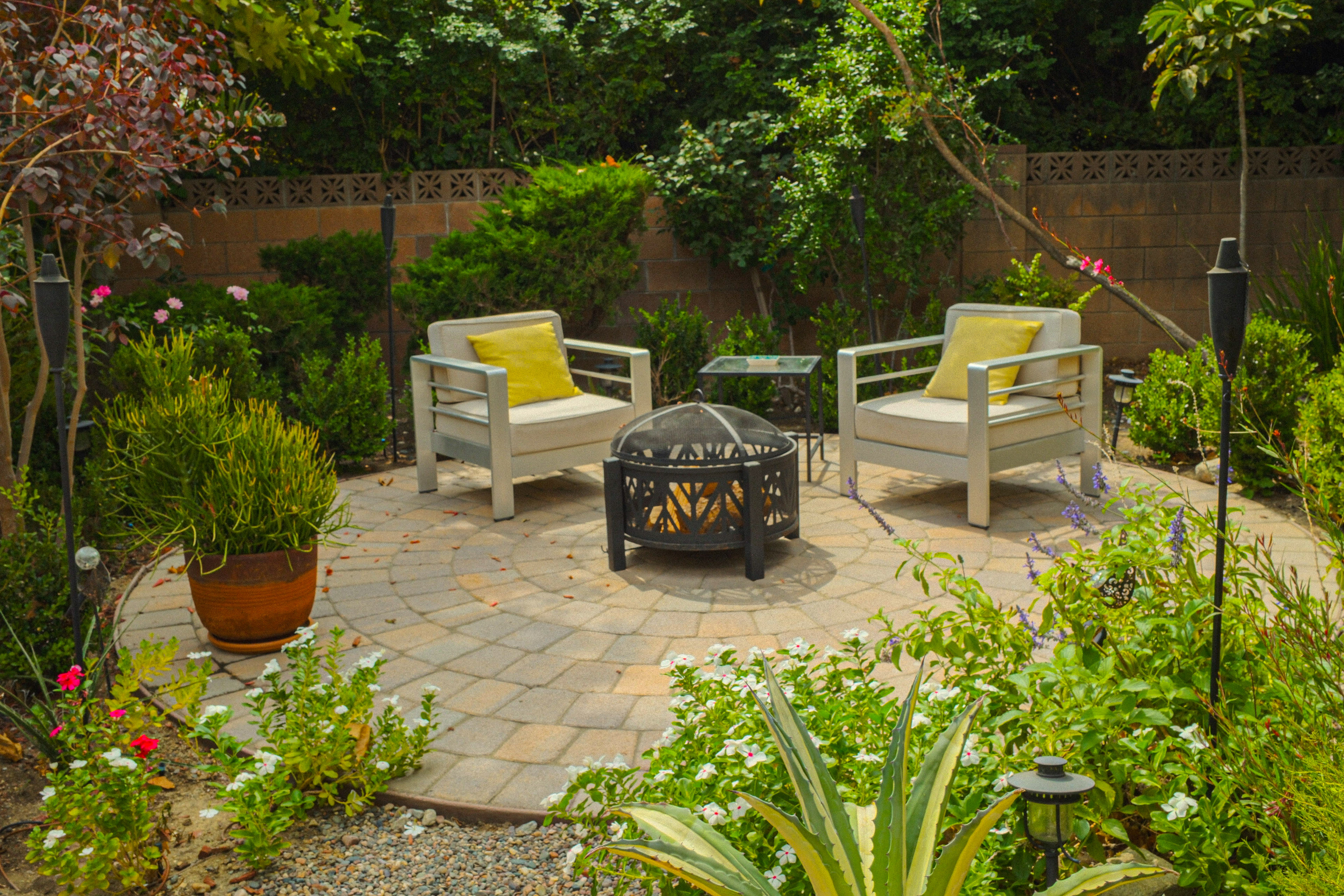 Zen Backyard in the Valley with City Views & Beautiful Landscaping Image in Porter Ranch, Los Angeles, CA