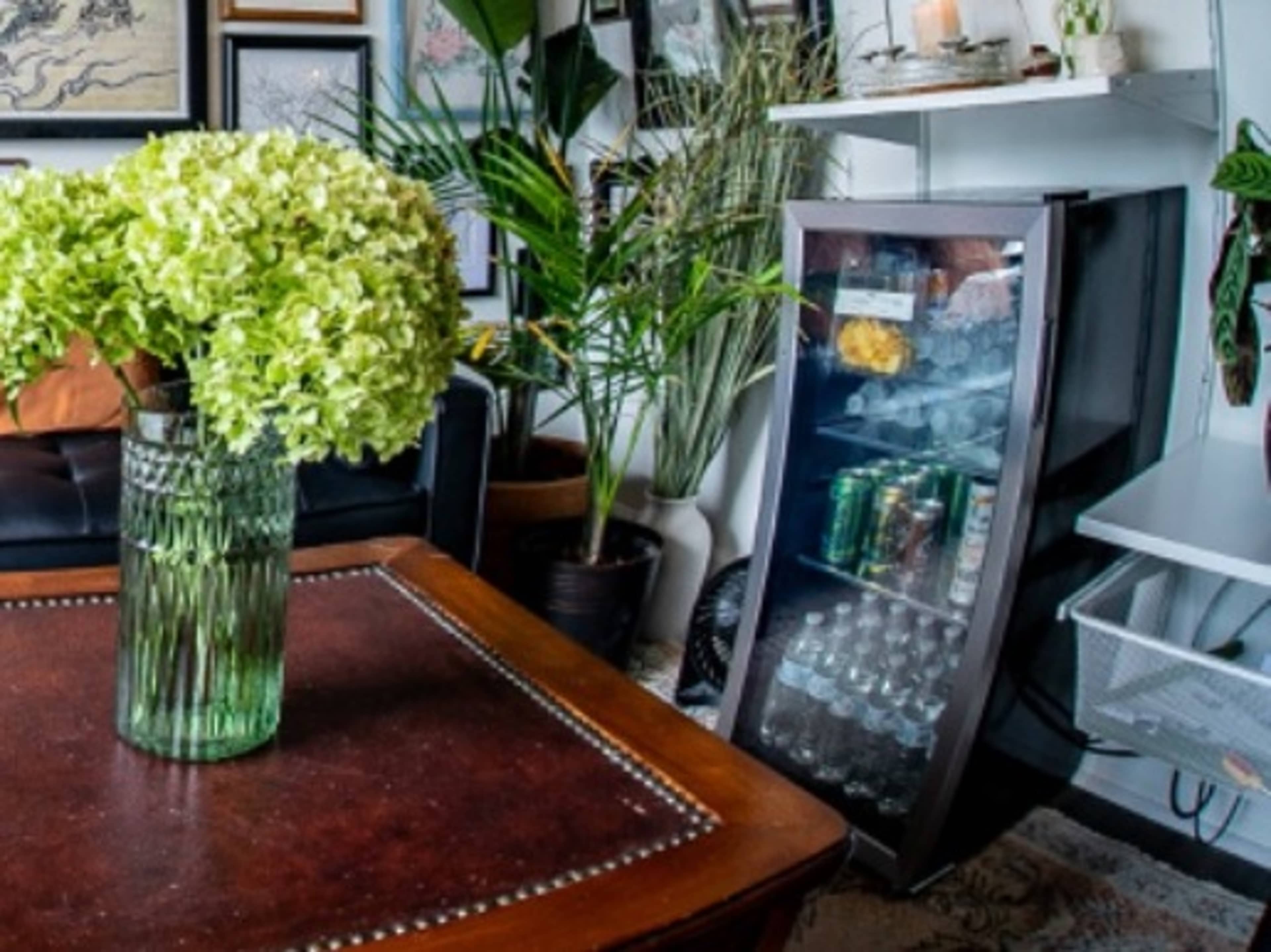 Stocked Refreshment Fridge