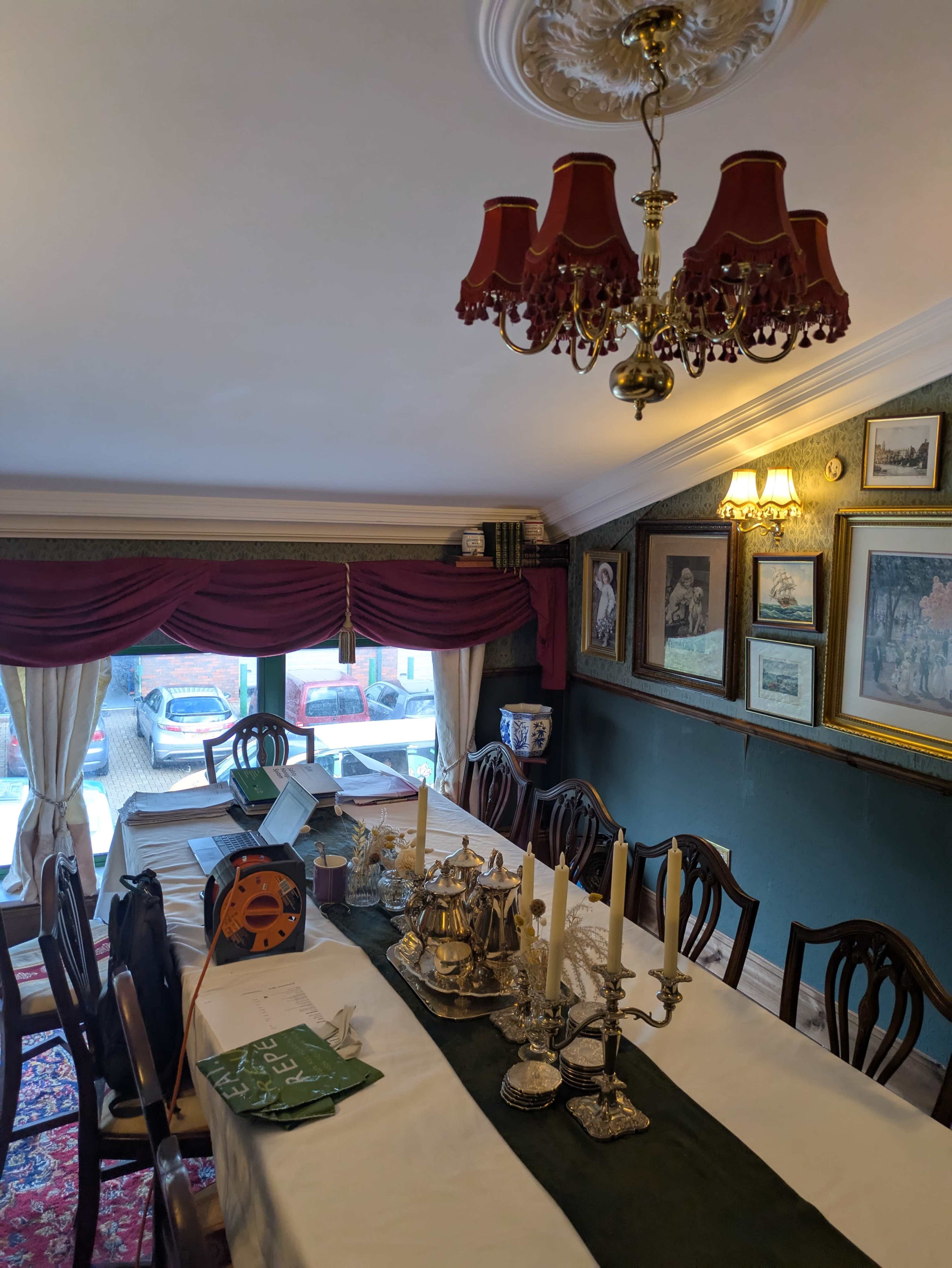 Tiger room and Victorian themed dining room in a industrial unit converted spaces with room for up to 12 people in the Victorian room and 10 in the tiger room Image in Leighton-Linslade, Leighton Buzzard, ENG