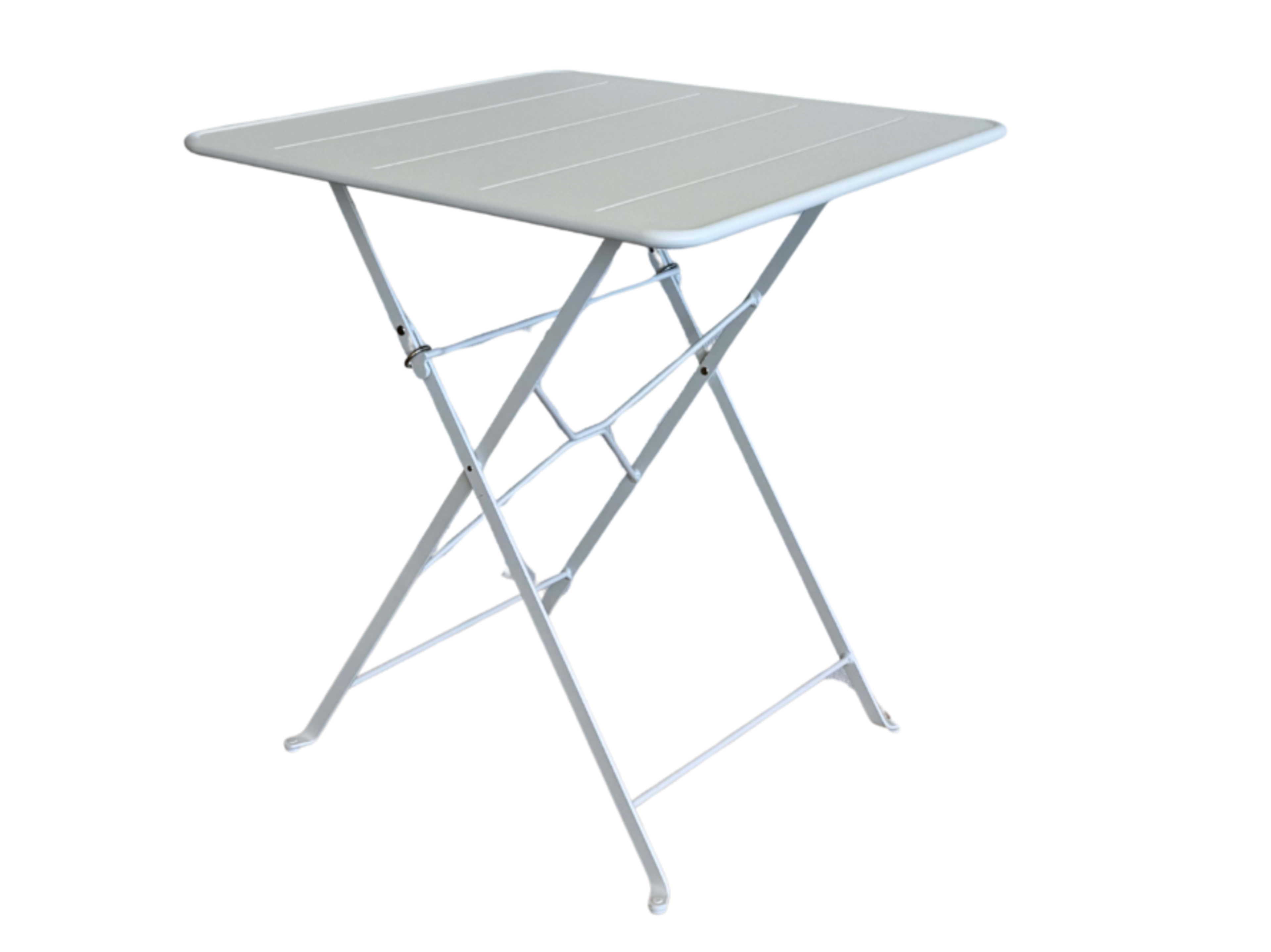 Square White Metal Folding Table