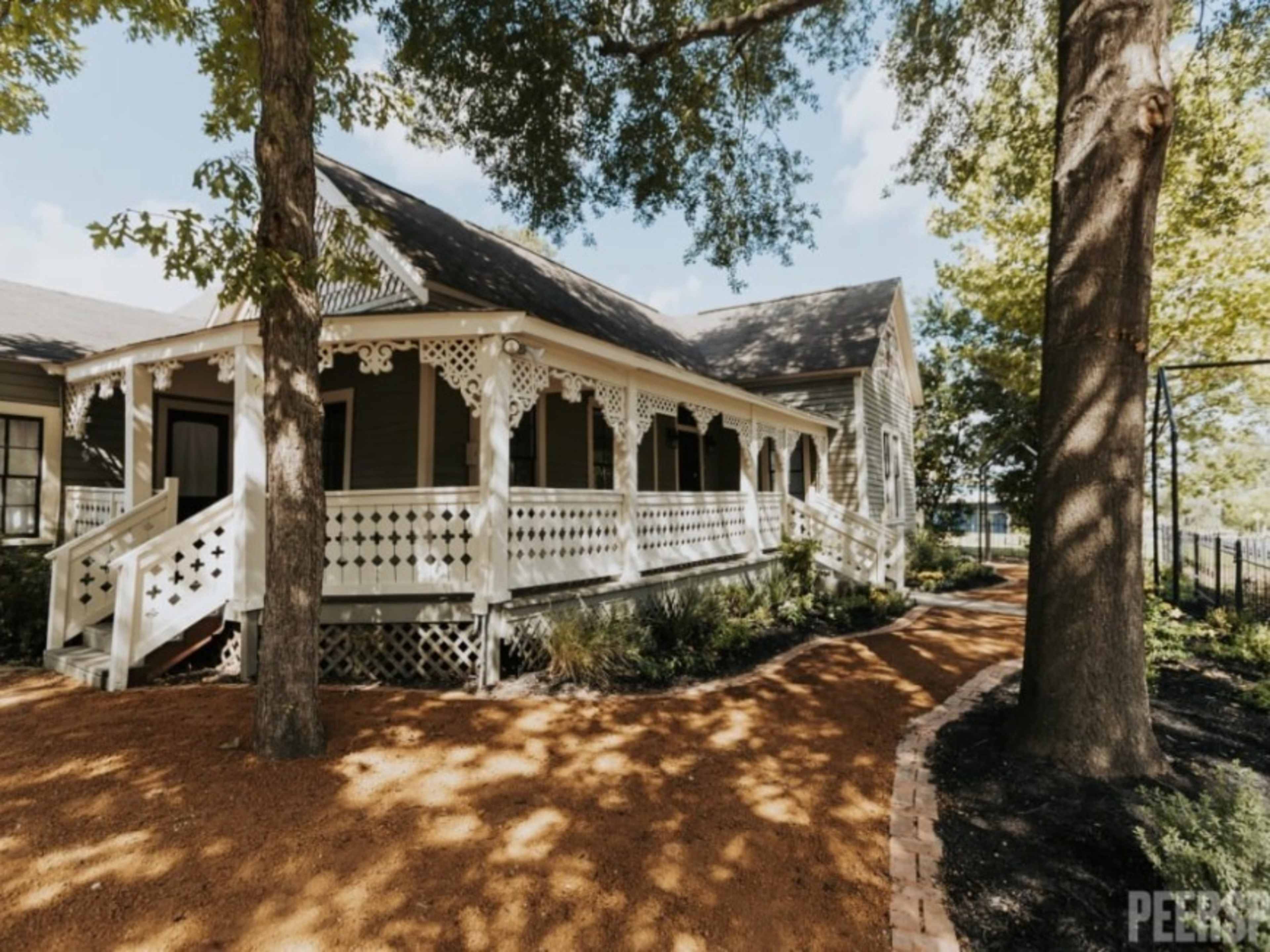 Wrap around porch + front exterior garden