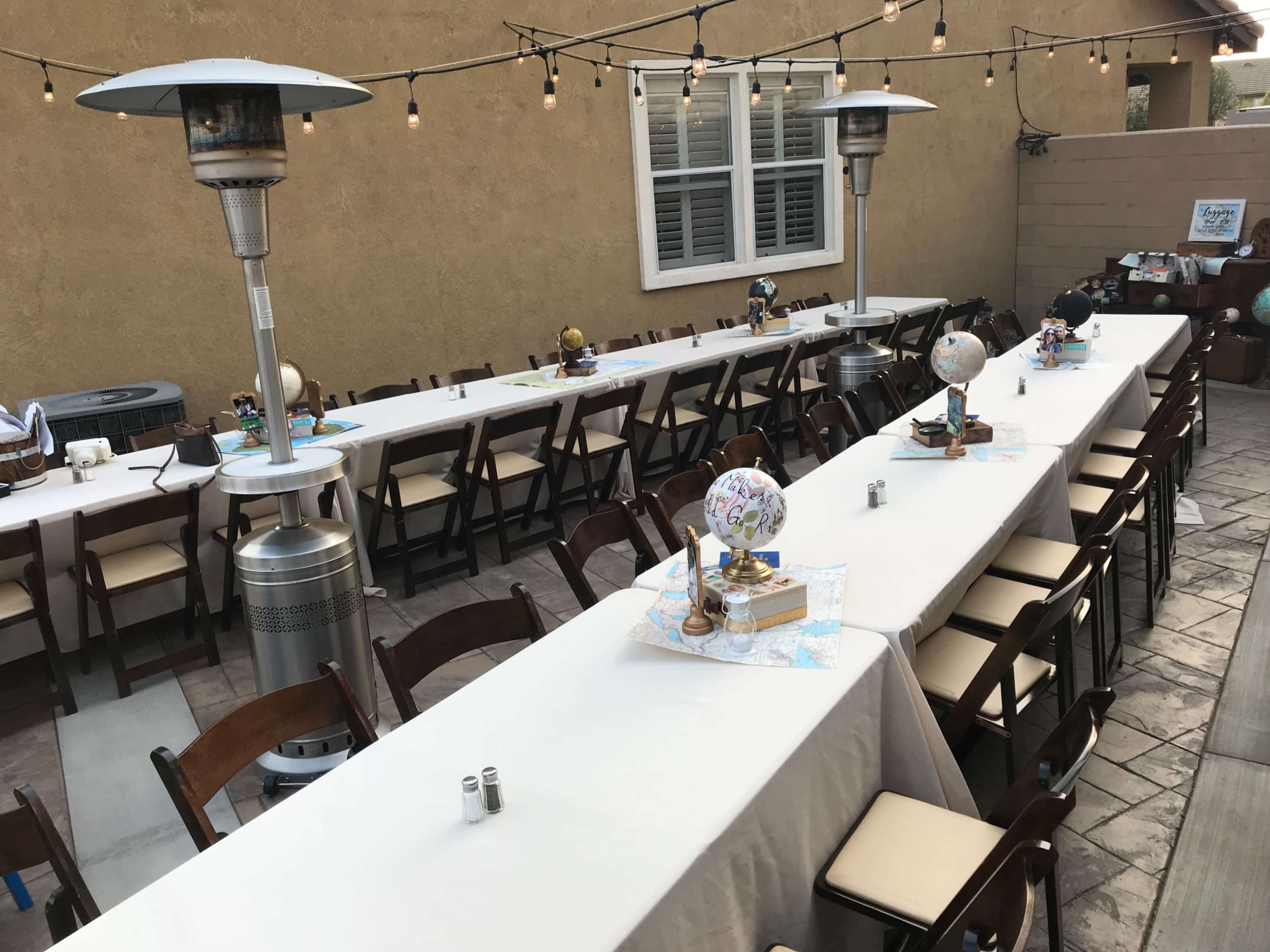 Tables and chairs included in this venue Image in West End, Fontana, CA