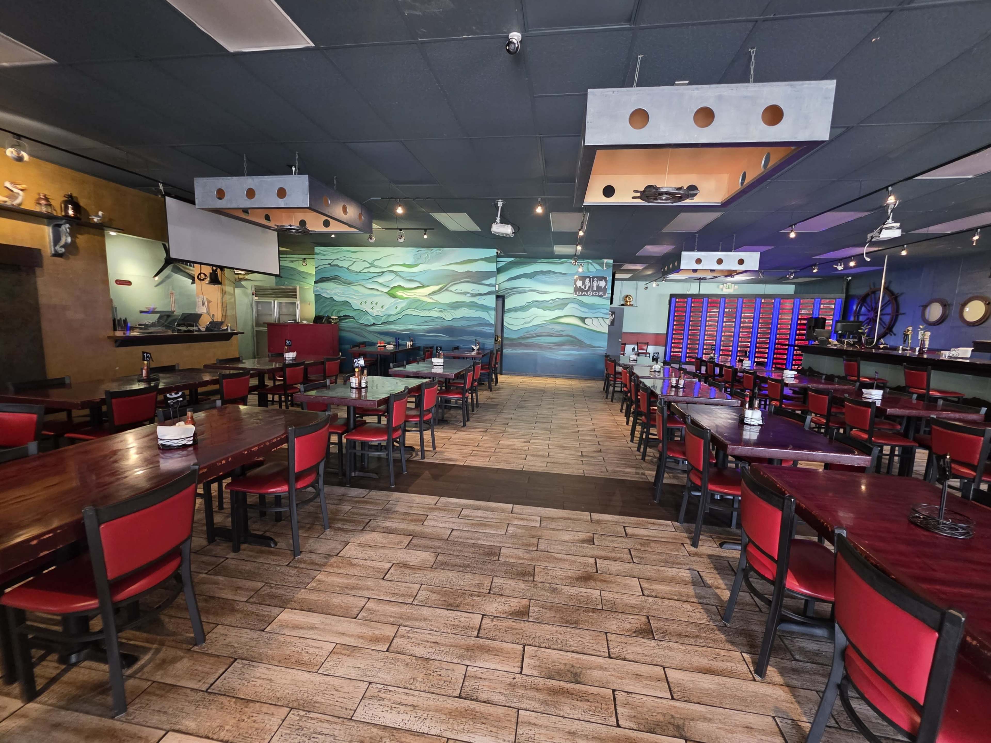 Mazatlan Style Seafood Restaurant   ,with Stage , big Bar  Nice Sound ,tv's  nice Lightning   we can turn it on to a Night club as well ... Image in Palmdale, Palmdale, CA