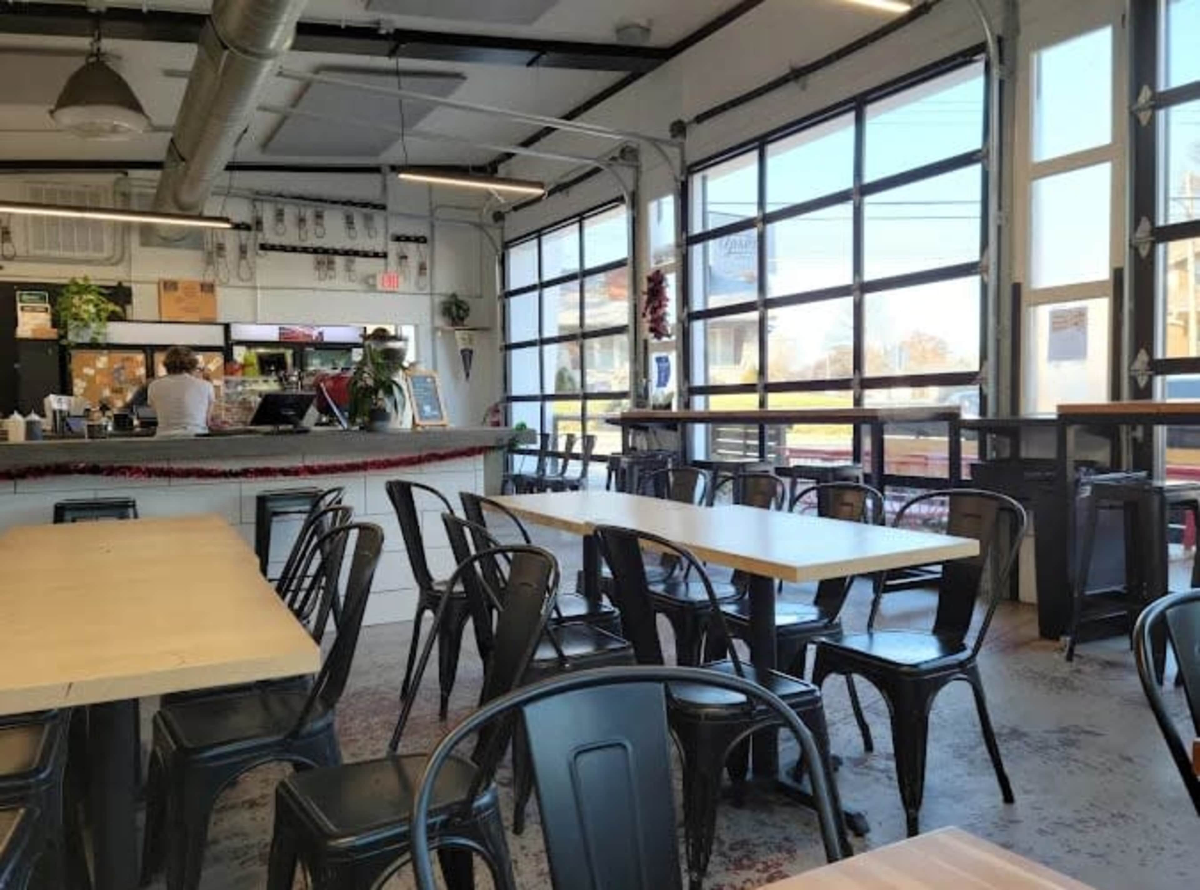 Mid century modern coffee shop in a converted service station near Lindenwood University Image in , St charles, MO
