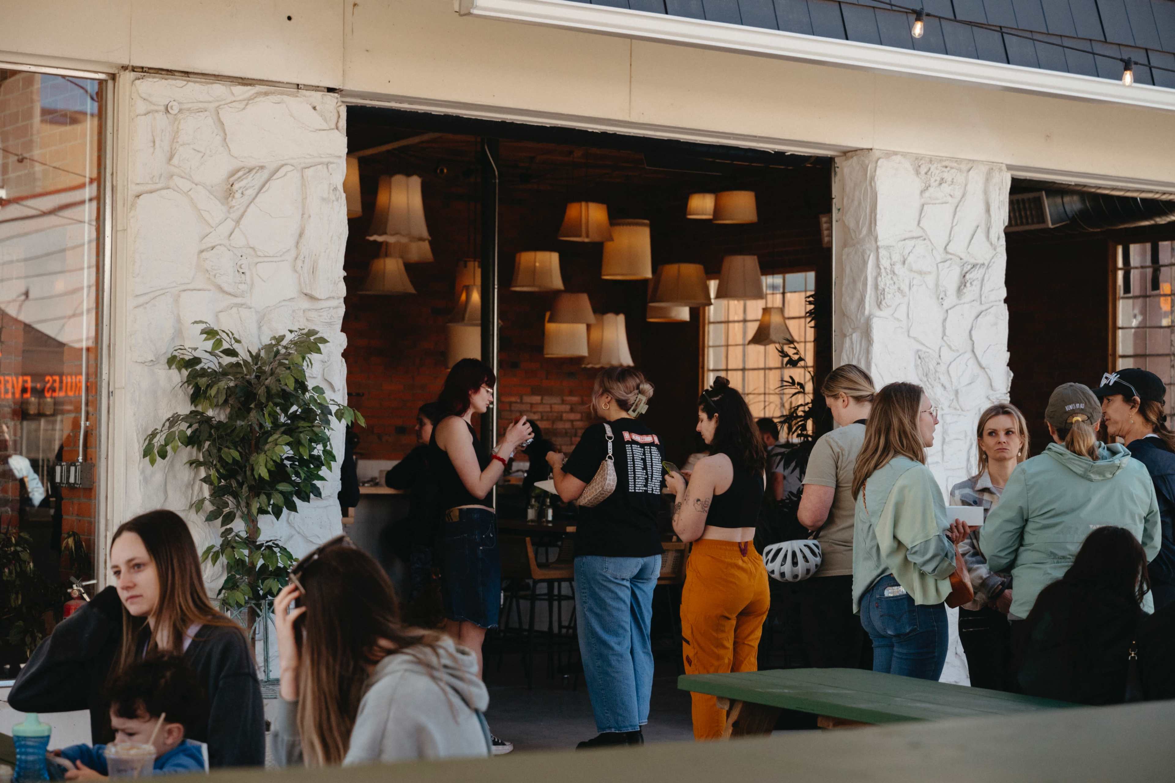 Converted gas station to charming and cozy coffee shop at Sloans Lake. Image in West Colfax, Denver, CO
