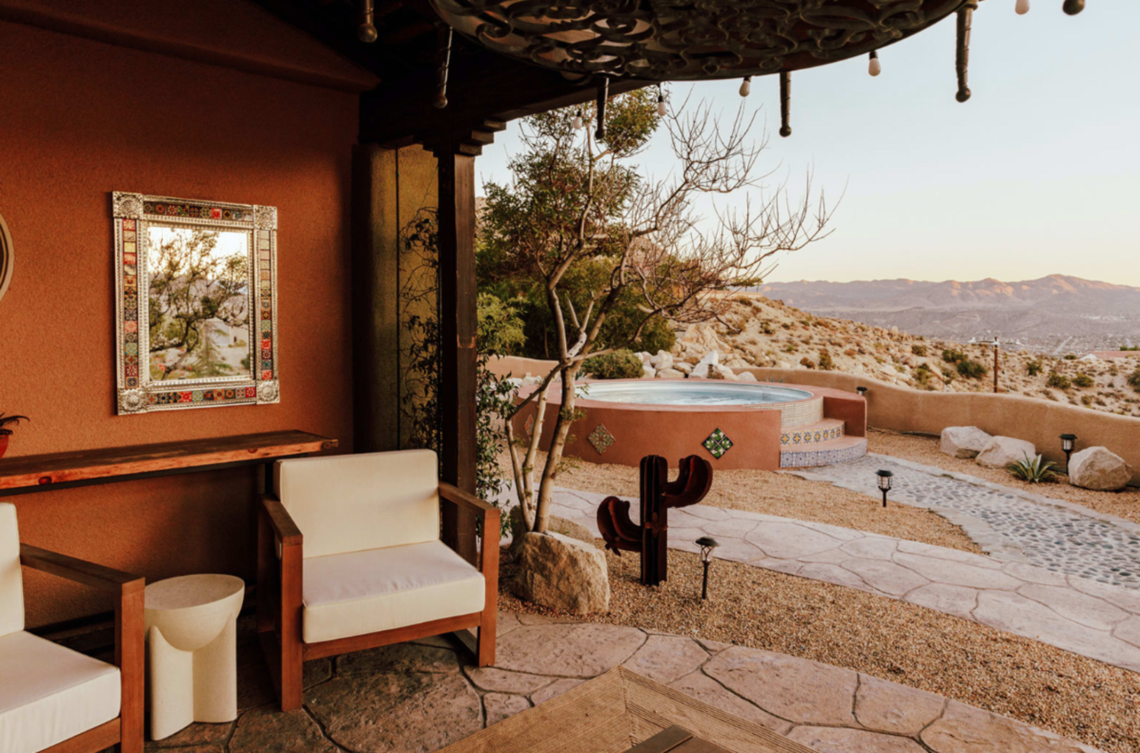 Saguaro Ridge by Fieldtrip | Boulder Estate w/ Mtn Views, Hot Tub, Soaking Pool & Fire Pits Image in Yucca Valley, Yucca Valley, CA
