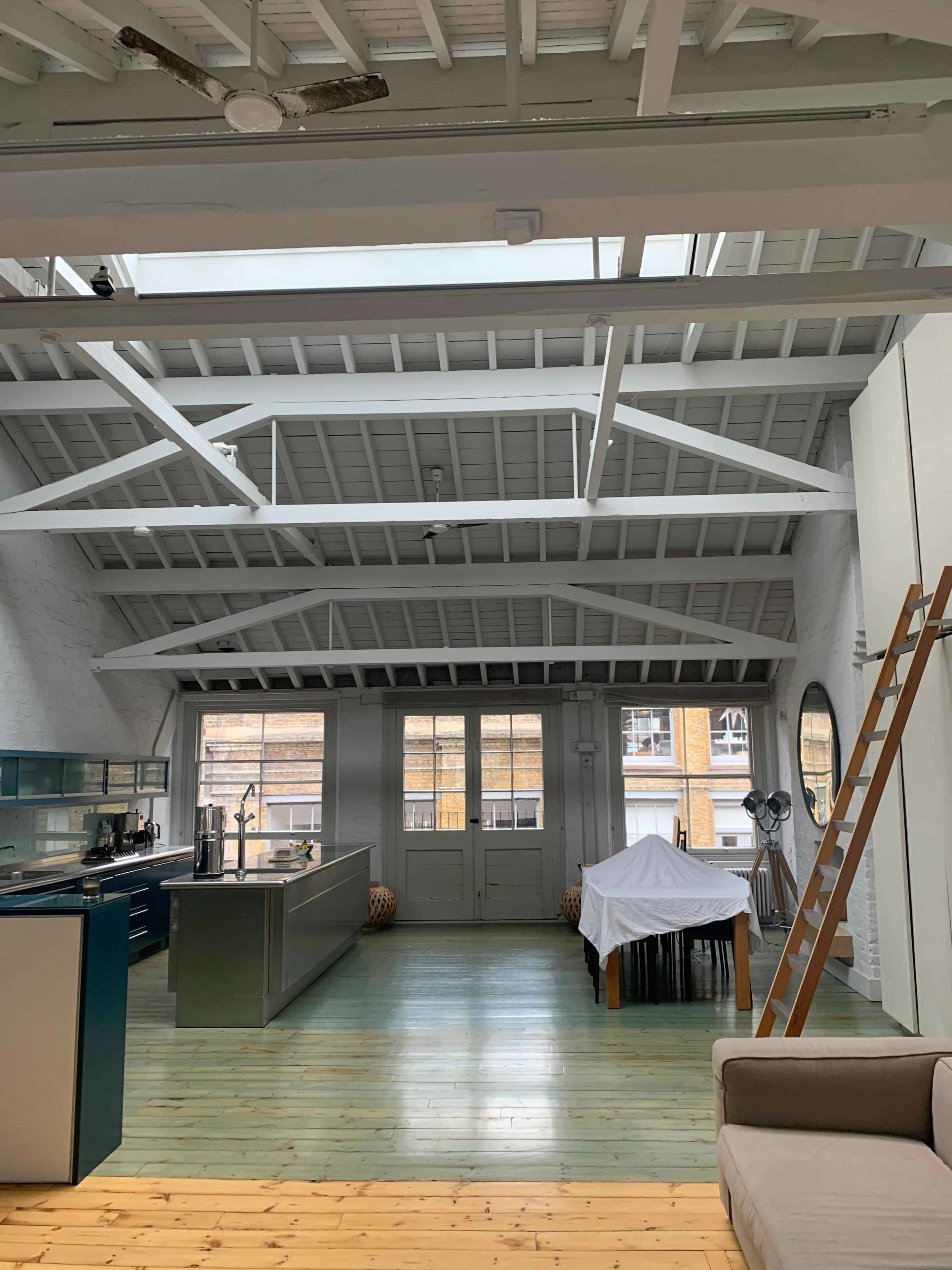 Open plan, Old Warehouse Factory Loft Apartment In Shoreditch Image in Shoreditch, London, 