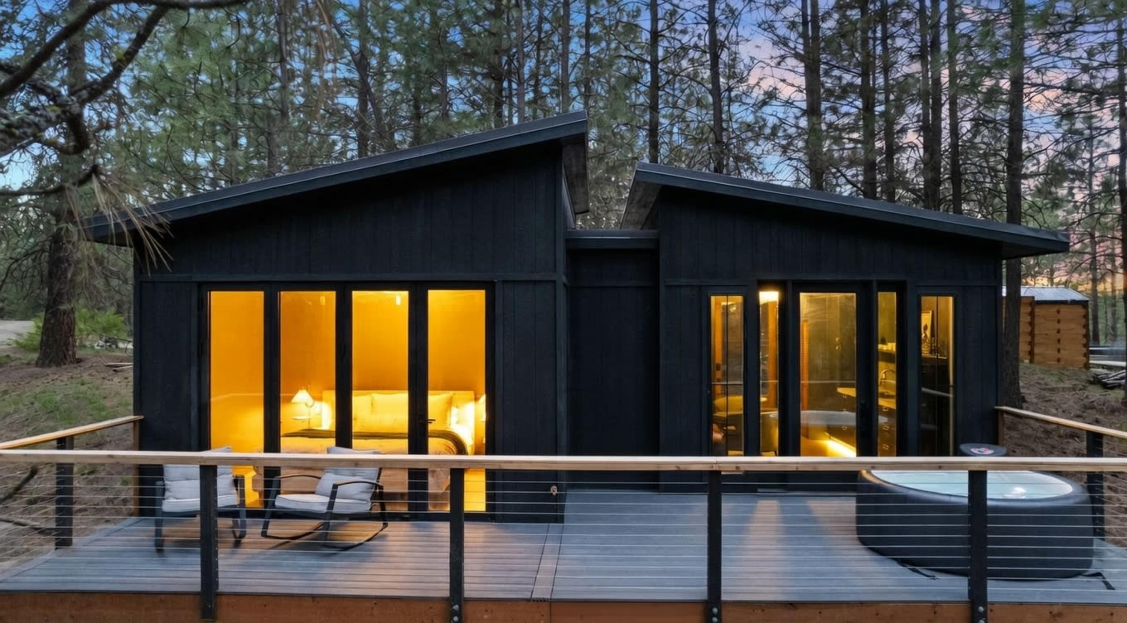 Rural treehouse with modern interior Image in , Spokane, WA