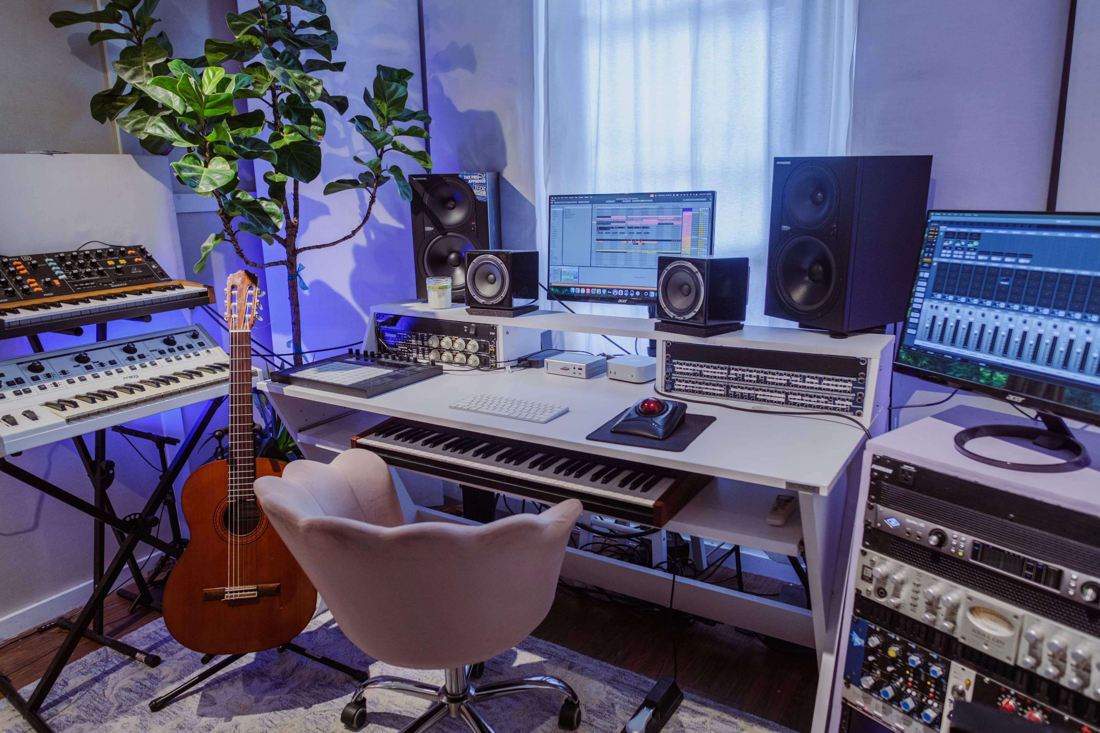 Vibey Sunlit Recording Studio Image in Greenpoint, Brooklyn, NY