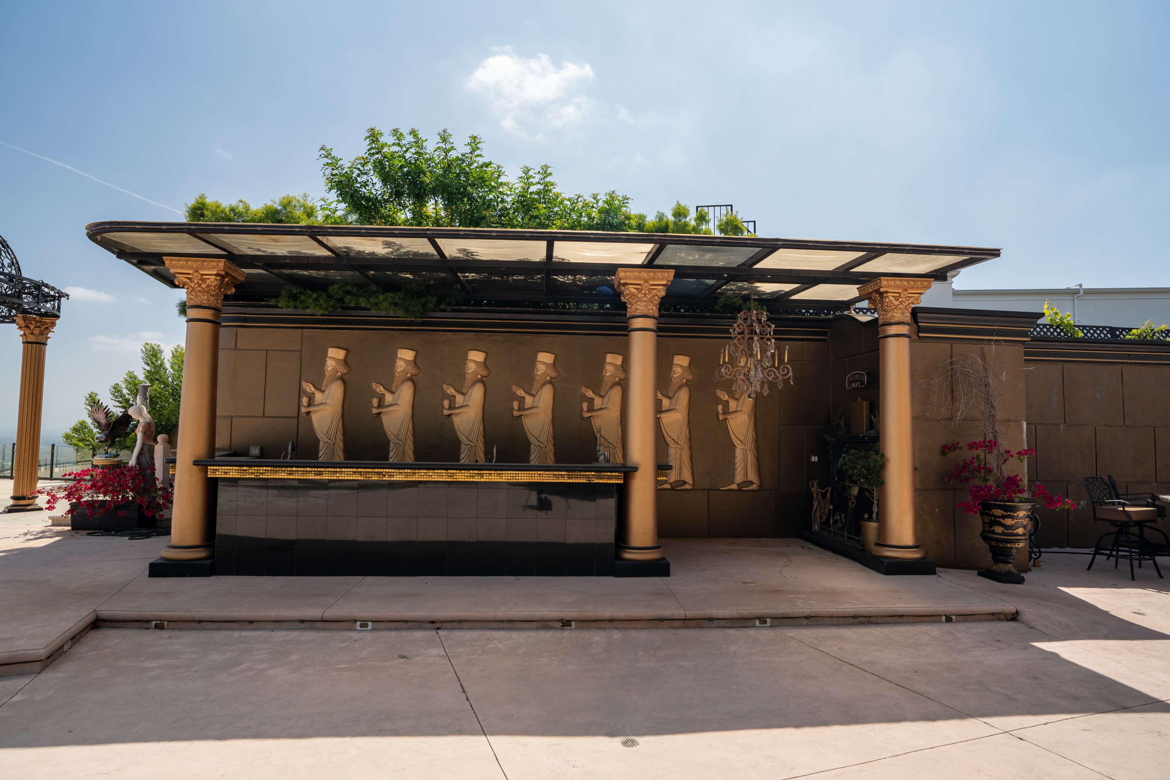 Large Middle-Eastern Style Mansion Backyard/Poker Room in the Encino Hills Image in Encino, Encino, CA