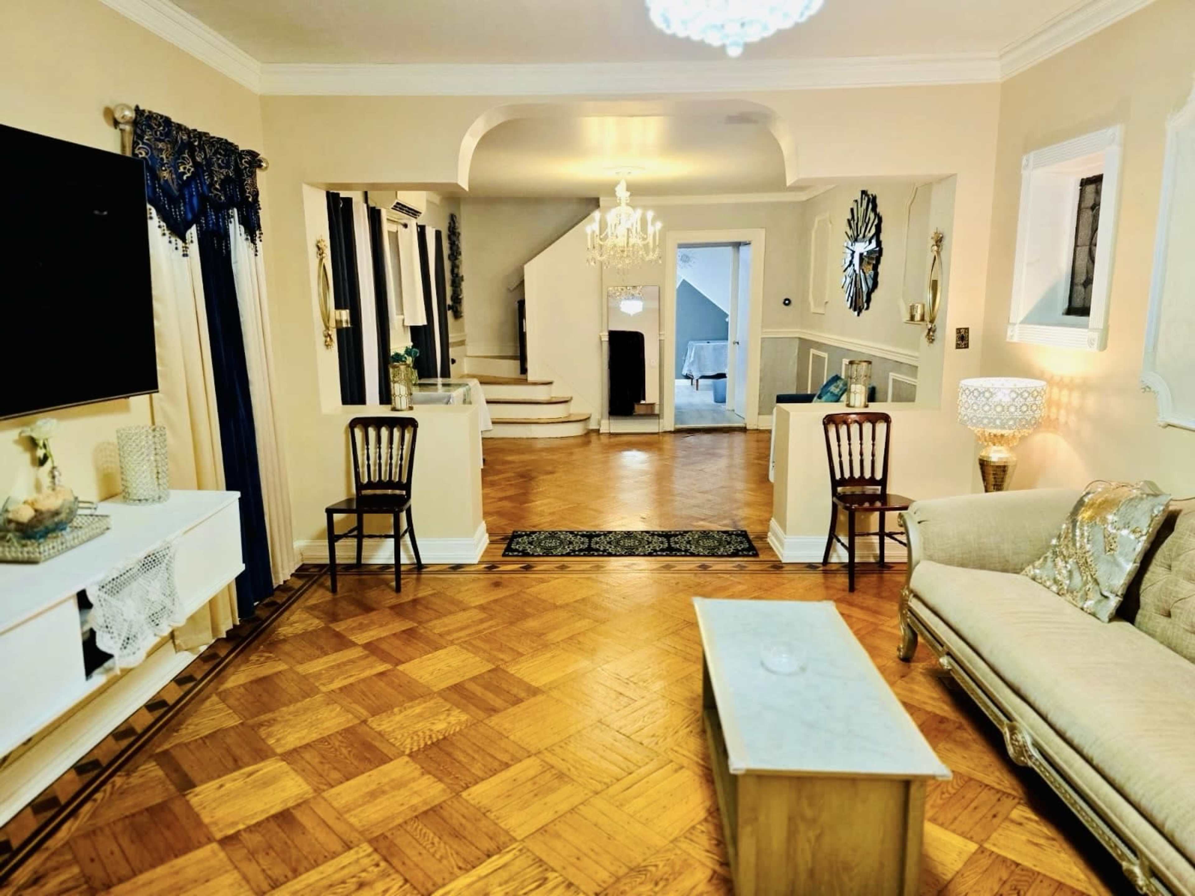 Elegant Vintage-Inspired Brooklyn Duplex with Luxe Finishes & Crystal Chandeliers Located in the Heart of Brooklyn Image in East Flatbush, Brooklyn, NY