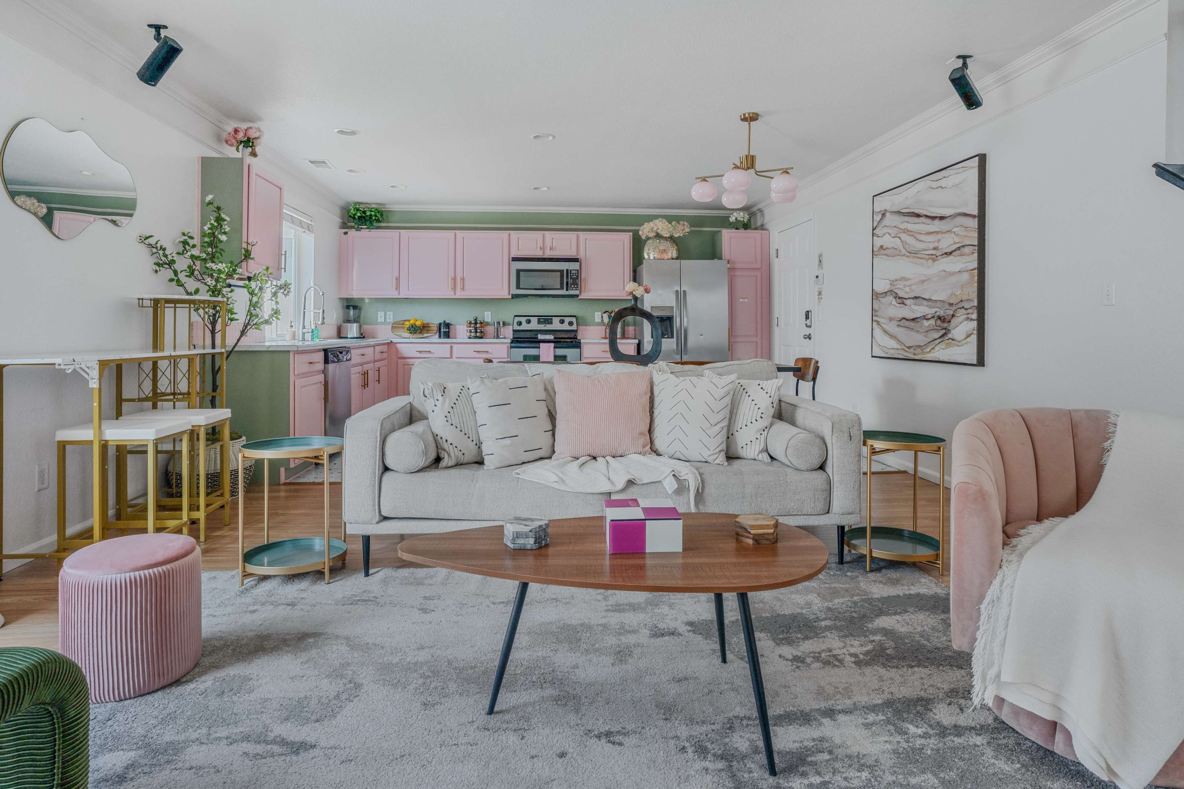 Spacious HOMY Modern House: 1,800 sqft with curated art, HOT TUB, Fire Pit & Game Room. Image in Green Valley Ranch, Denver, CO