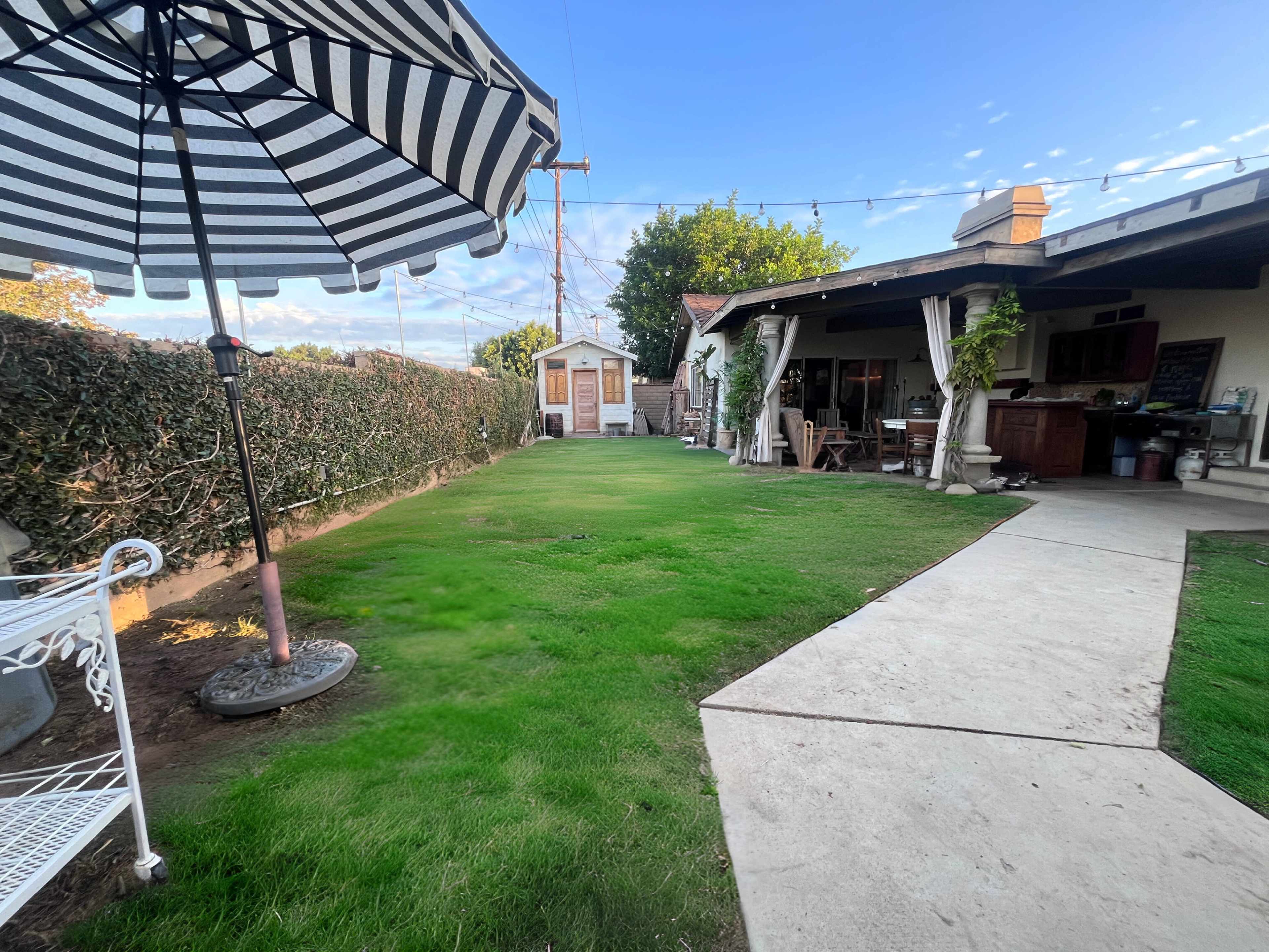 Spanish-Style Backyard with String Lights Image in East Whittier, WHITTIER, CA, CA