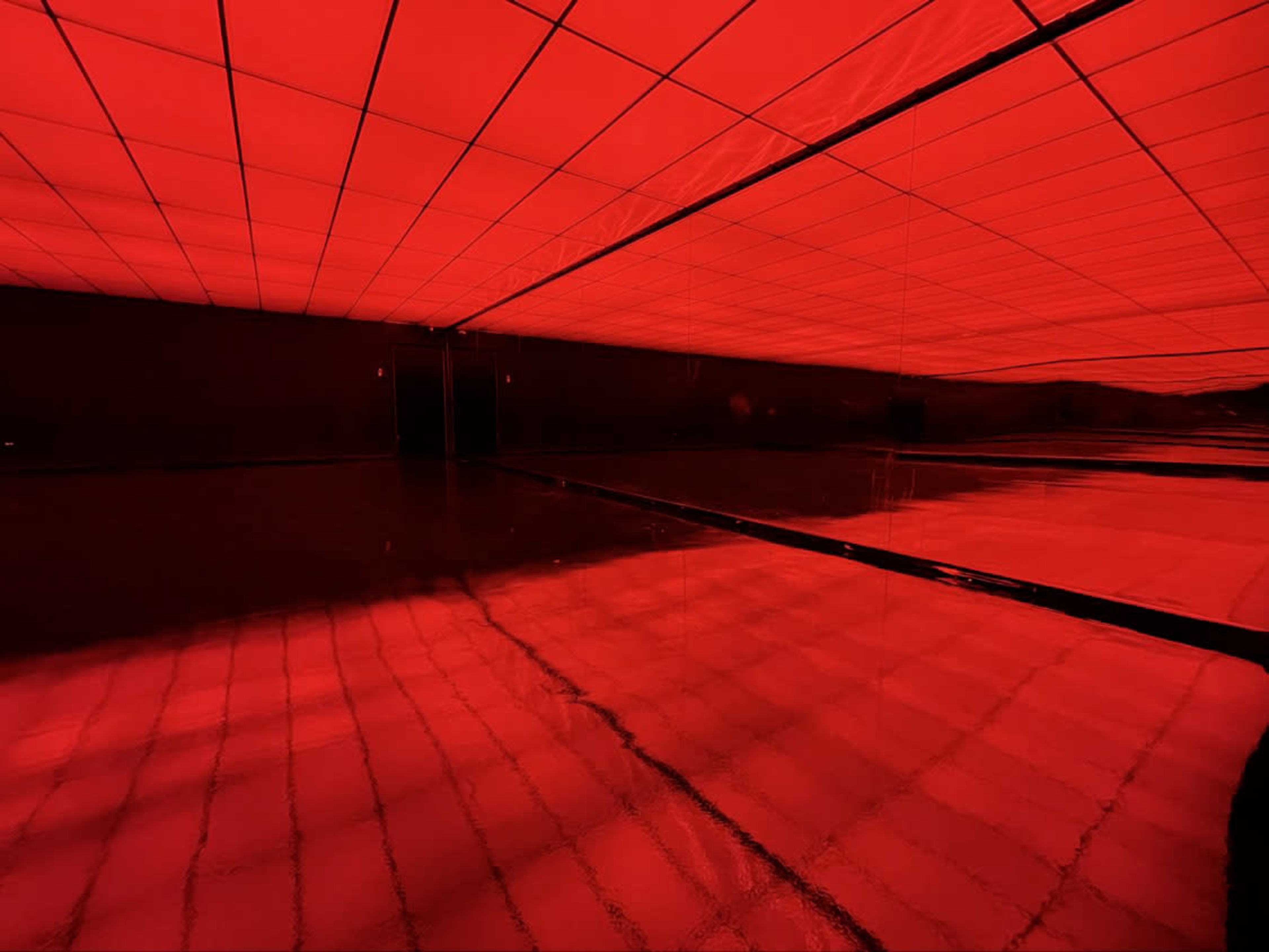 Infinity Photo & video studio for cars with drive-in access, Mirror walls on both sides, and fully controllable RGB Ceiling Image in East Williamsburg, Brooklyn, NY