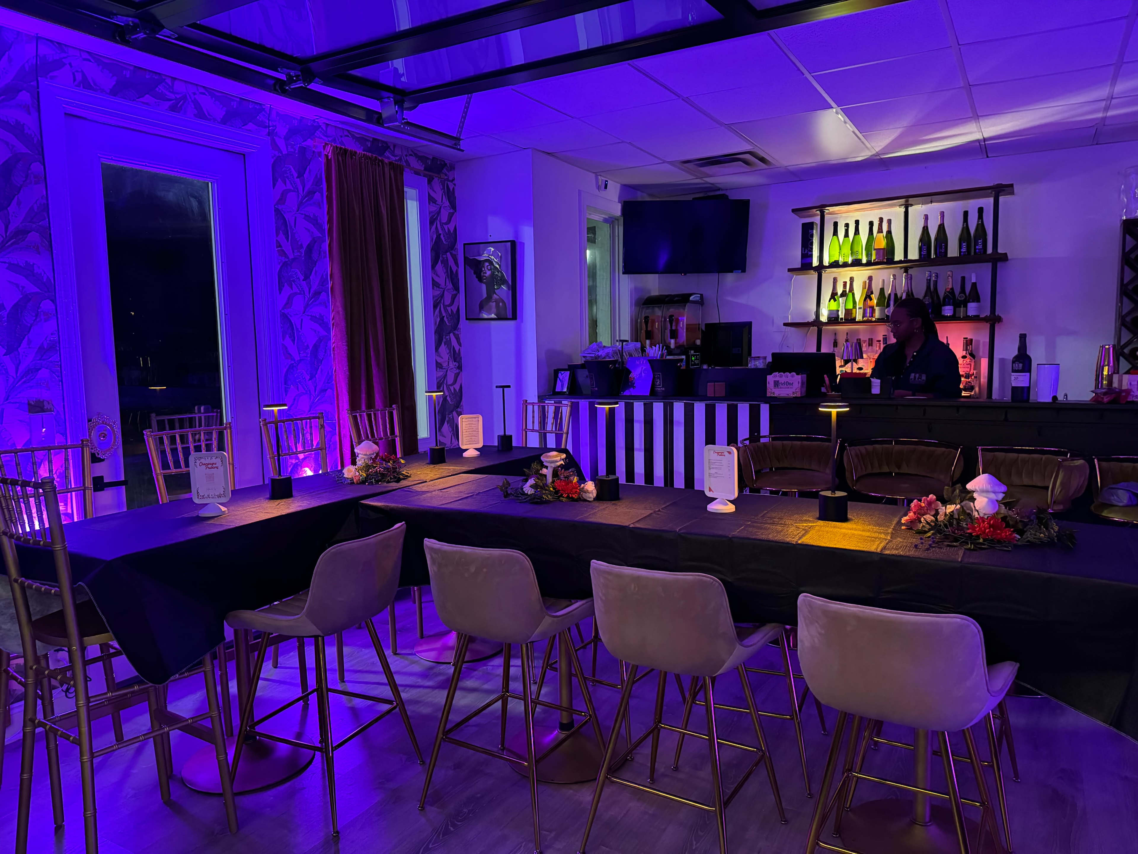 Elevated Elegance: A Champagne Bar with Patio Image in Morrow, Morrow, GA