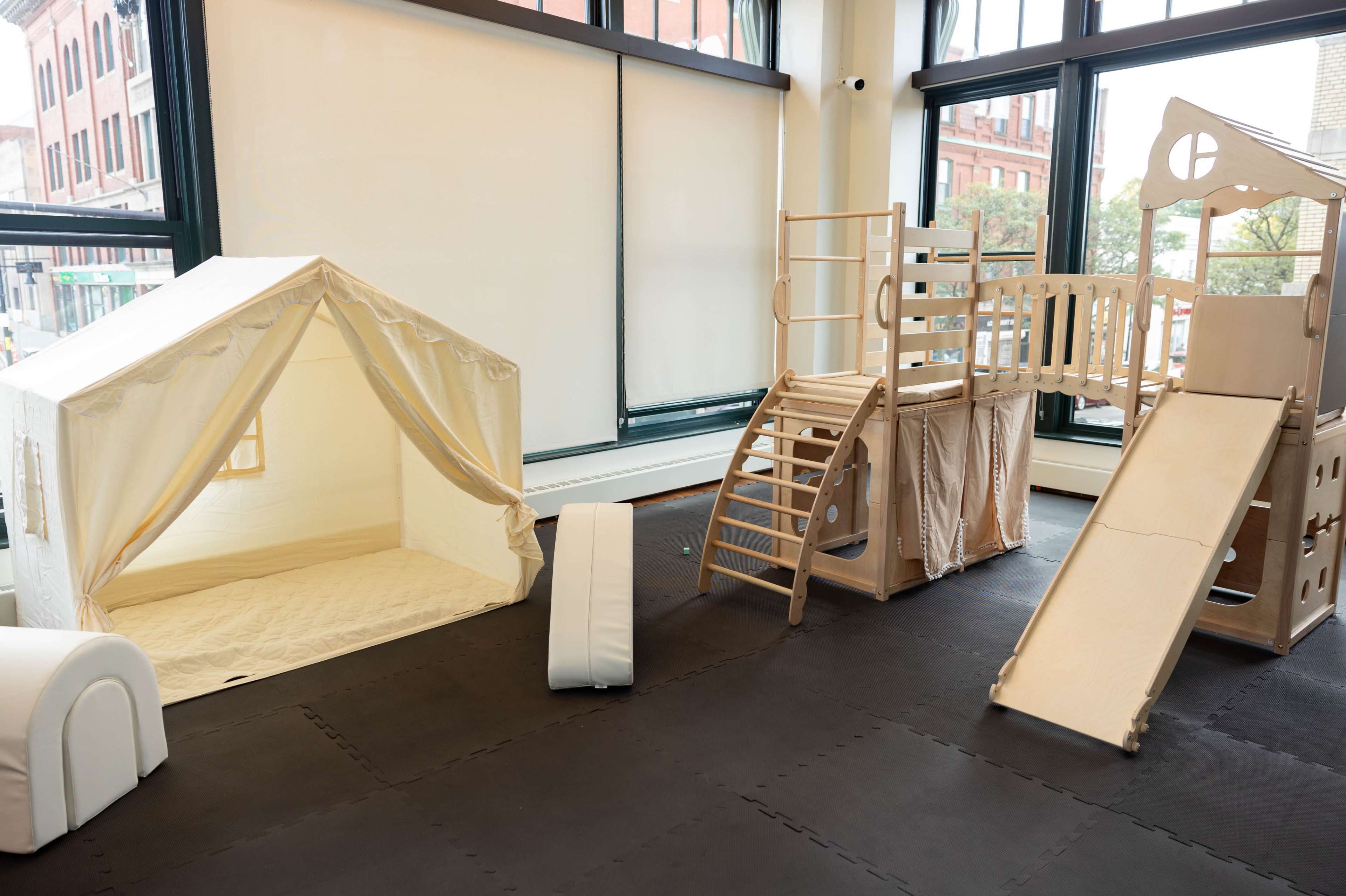 Bright Toddler Playspace with Sensory Stations and Parent's Lounge Image in Upham's Corner, Boston, MA