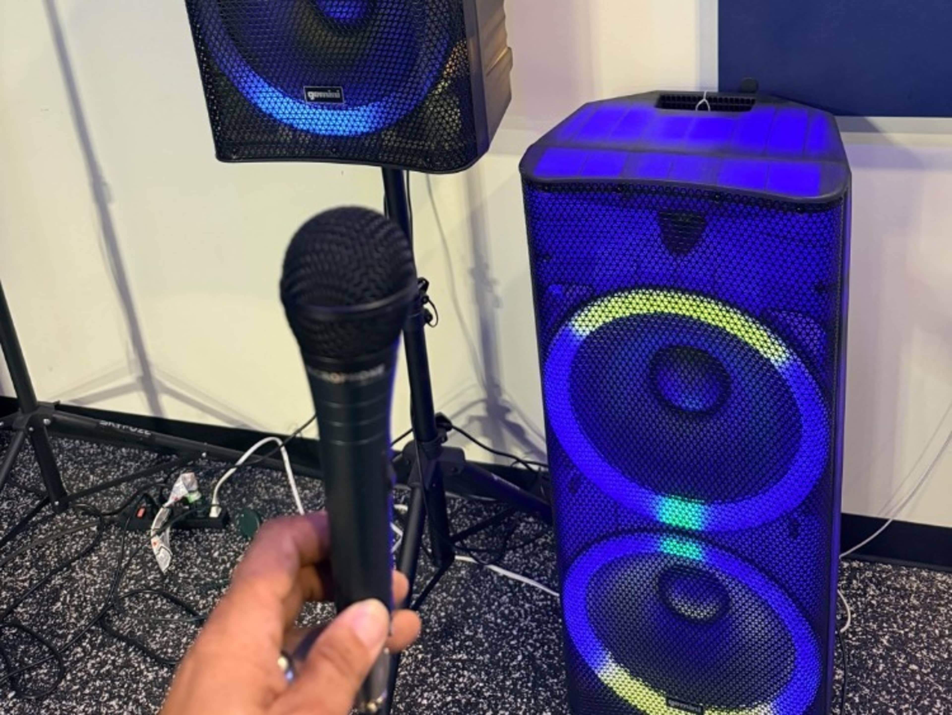 PA system with microphone 