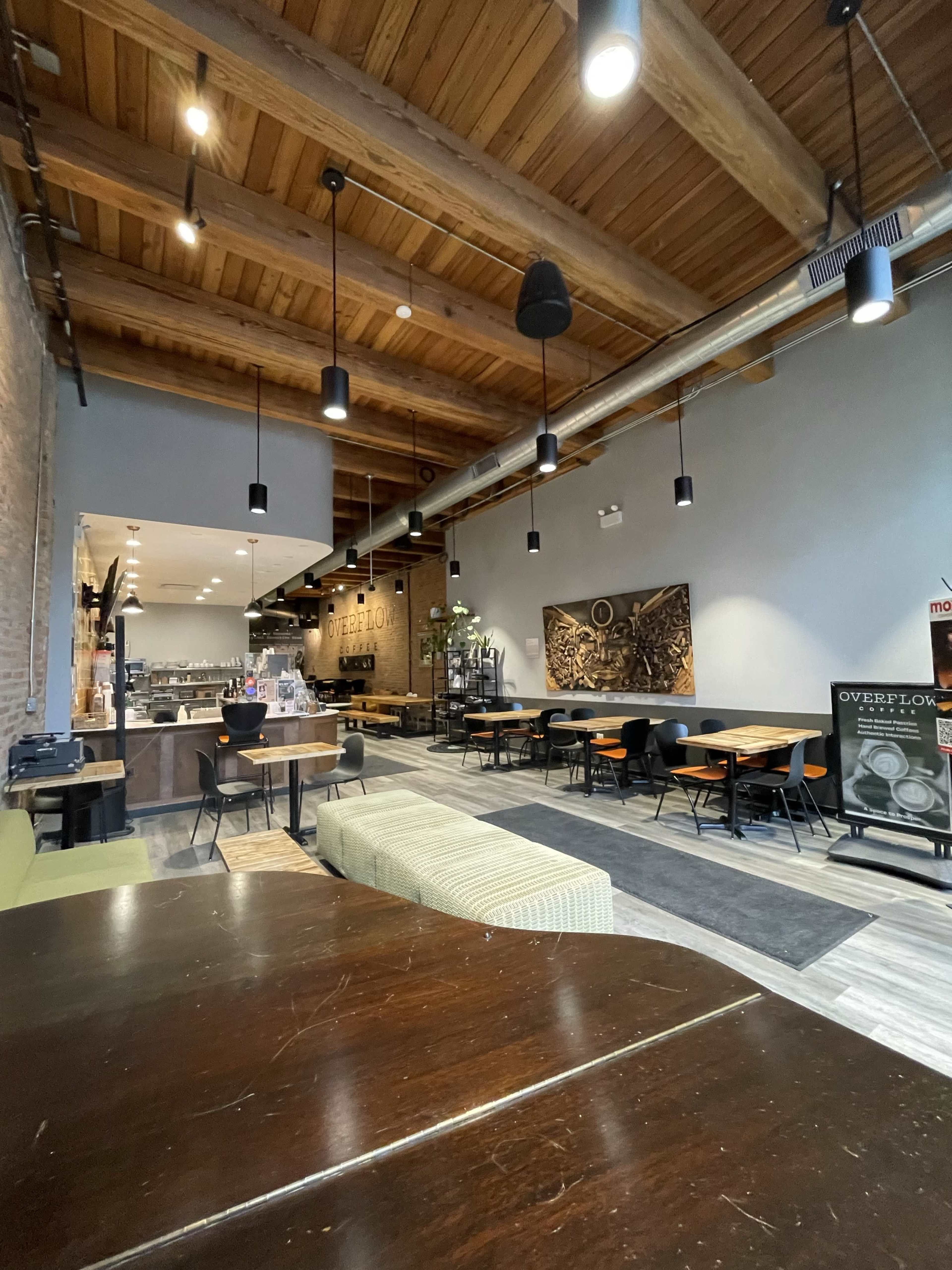 Downtown Coffee Shop with Michigan Avenue View Image in Near South Side, Chicago, IL