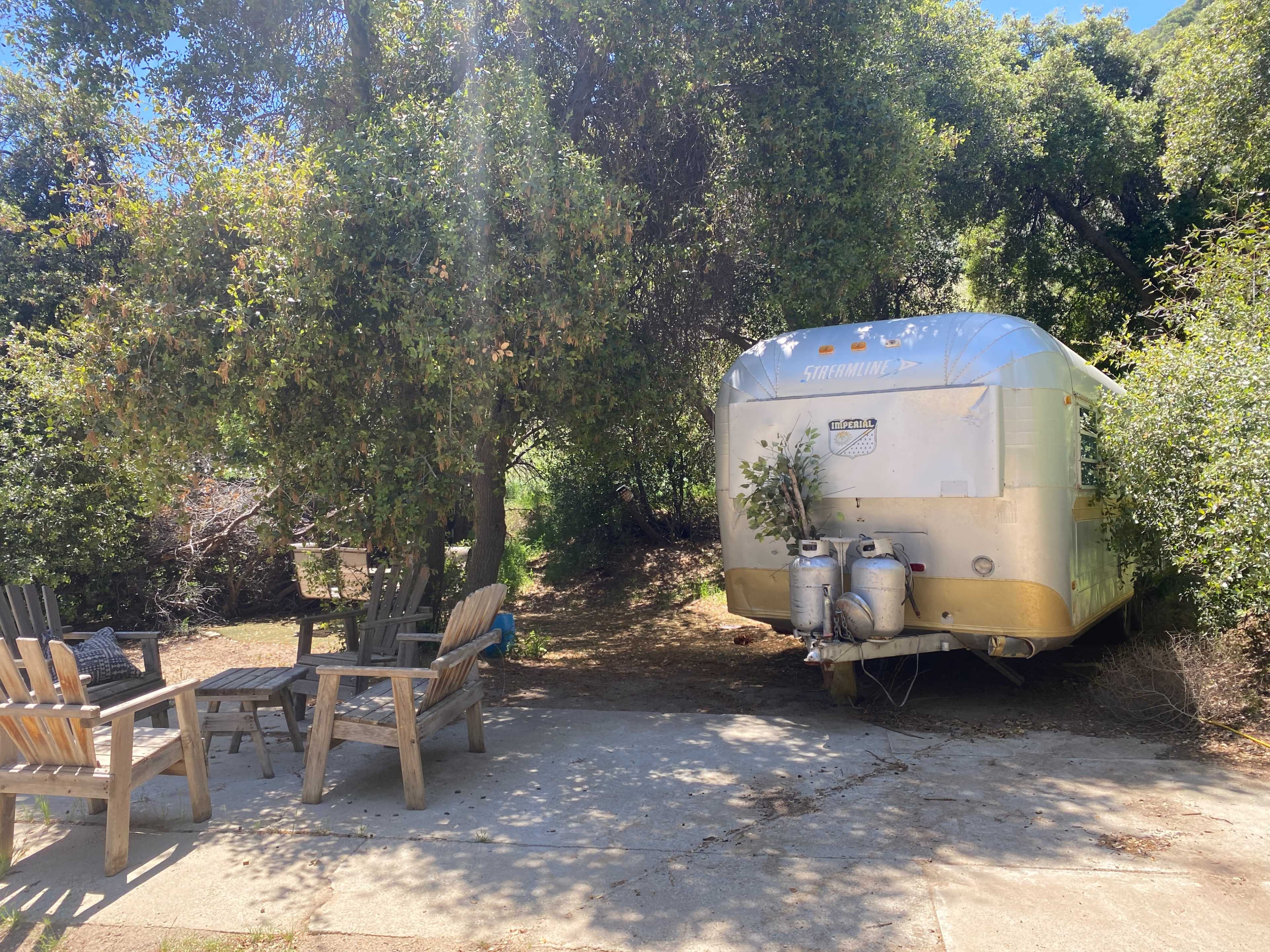 Vintage Airstream RV on High Desert Ranch Image in Leona Valley, Leona Valley, CA