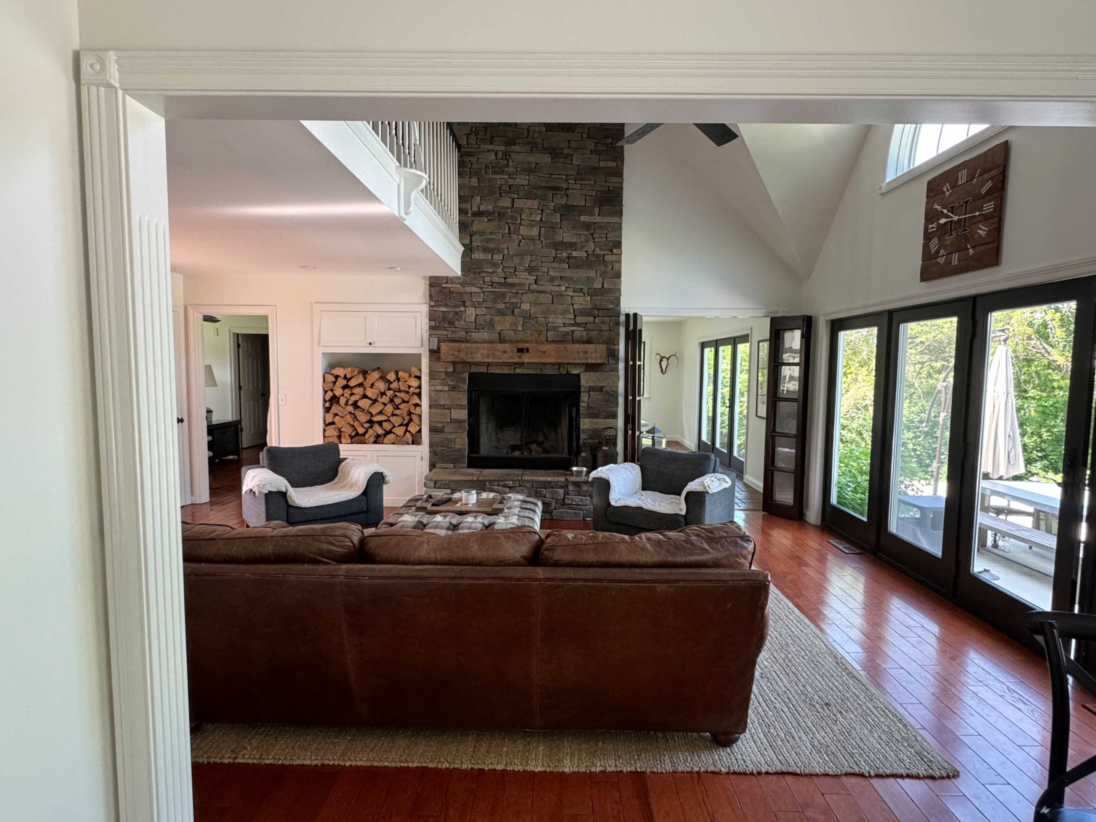Beautiful modern farmhouse with amazing pool backyard space. Image in Colerain Township, Cincinnati, OH