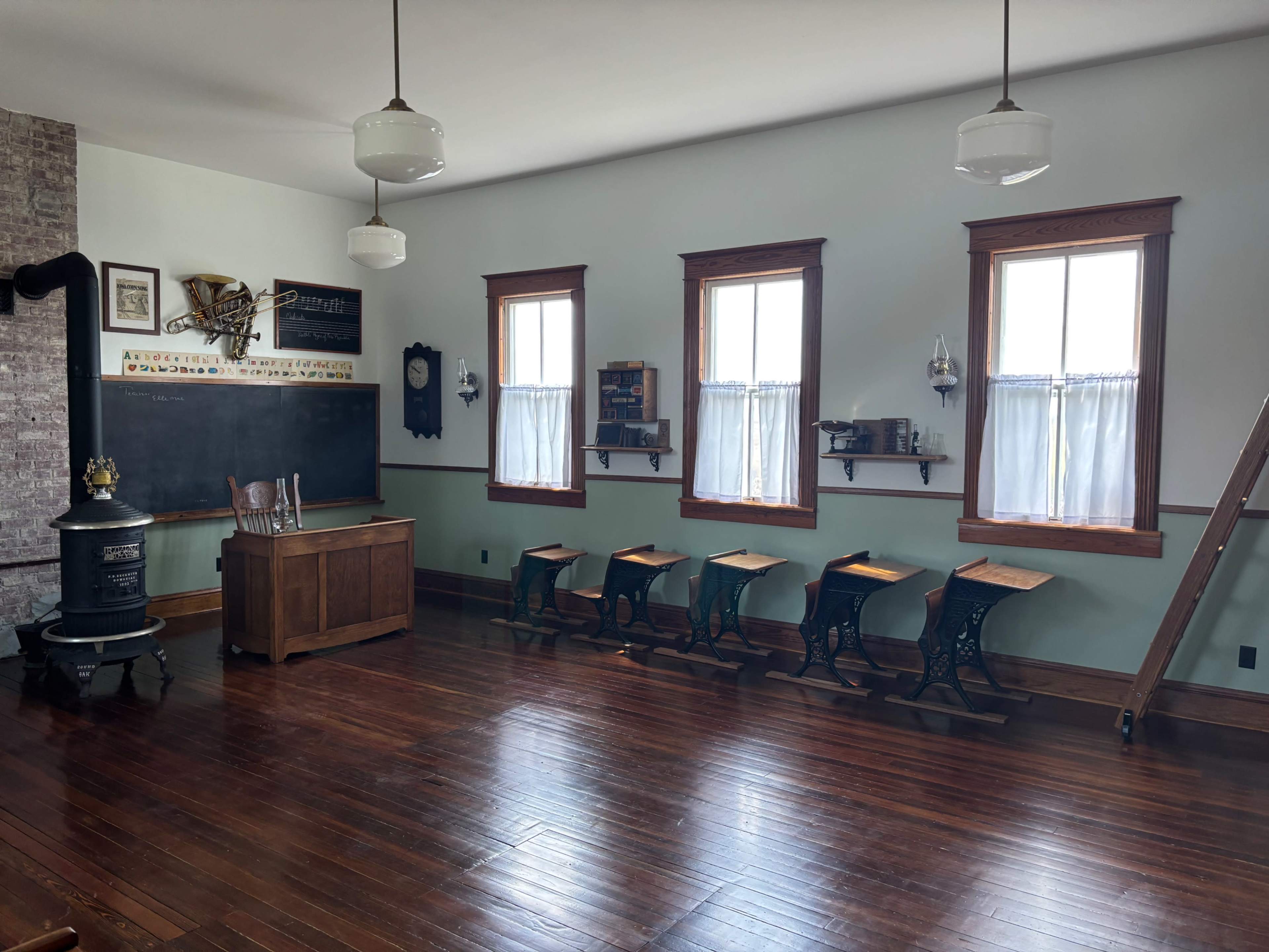 Rural one room, Schoolhouse Image in Marengo, Marengo, IA