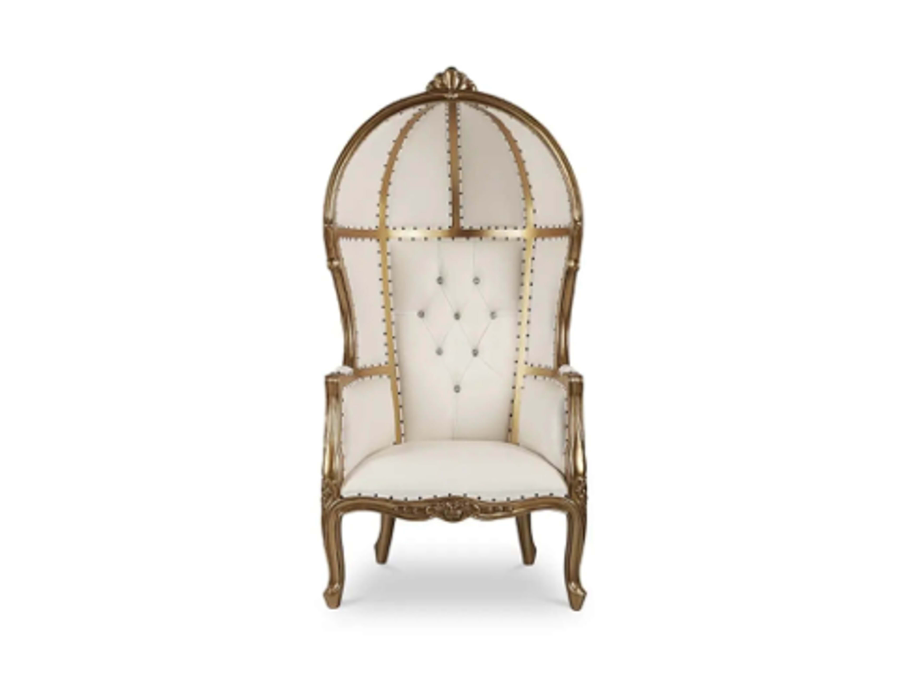 1 Golden Victorian Balloon Canopy Chair (White)