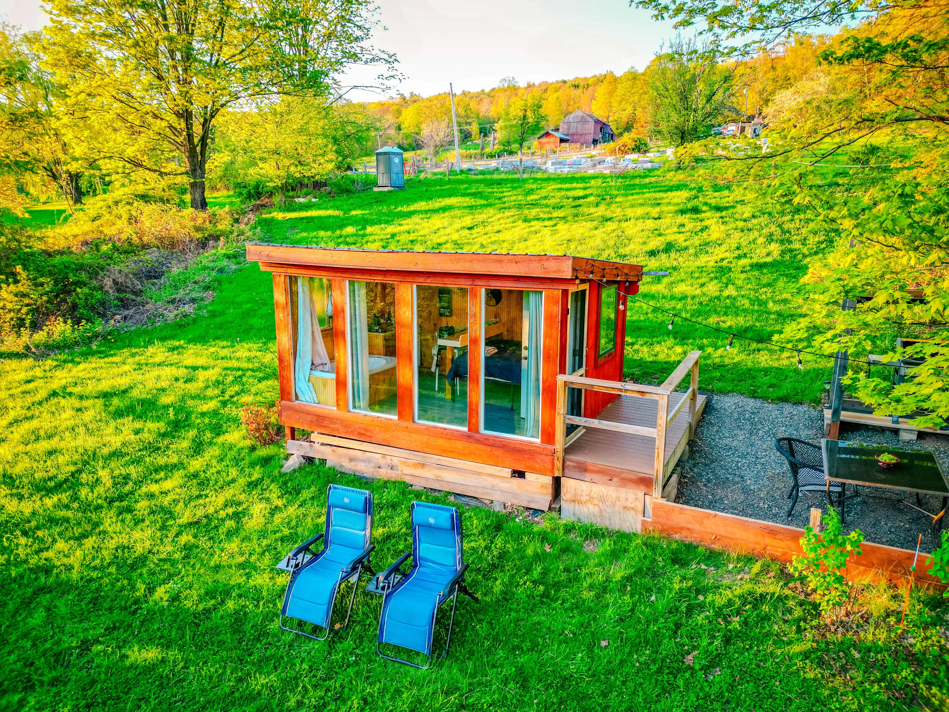 Country Home with 3 Additional Unique Tiny Houses and Barn Image in , Preston Hollow, NY