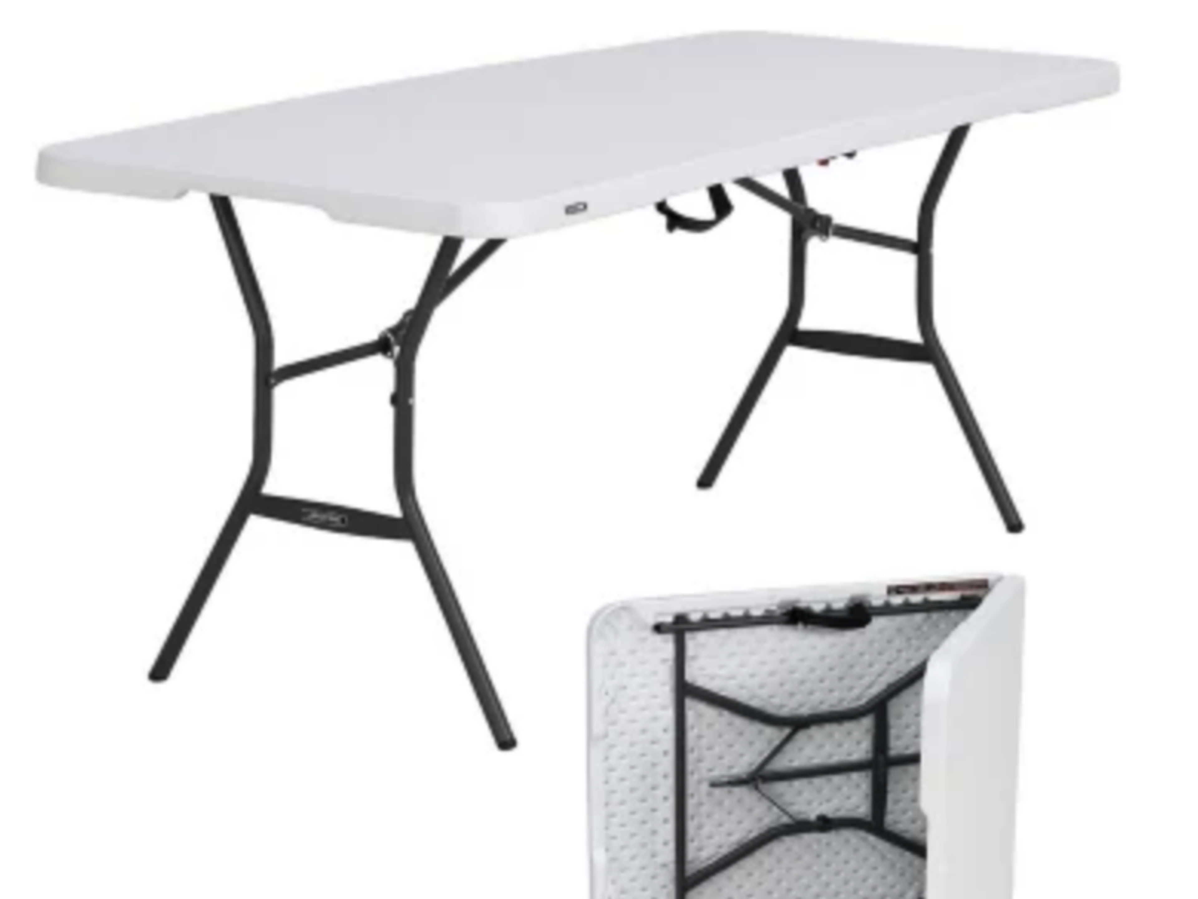 6ft Rectangular Bi-Fold Table