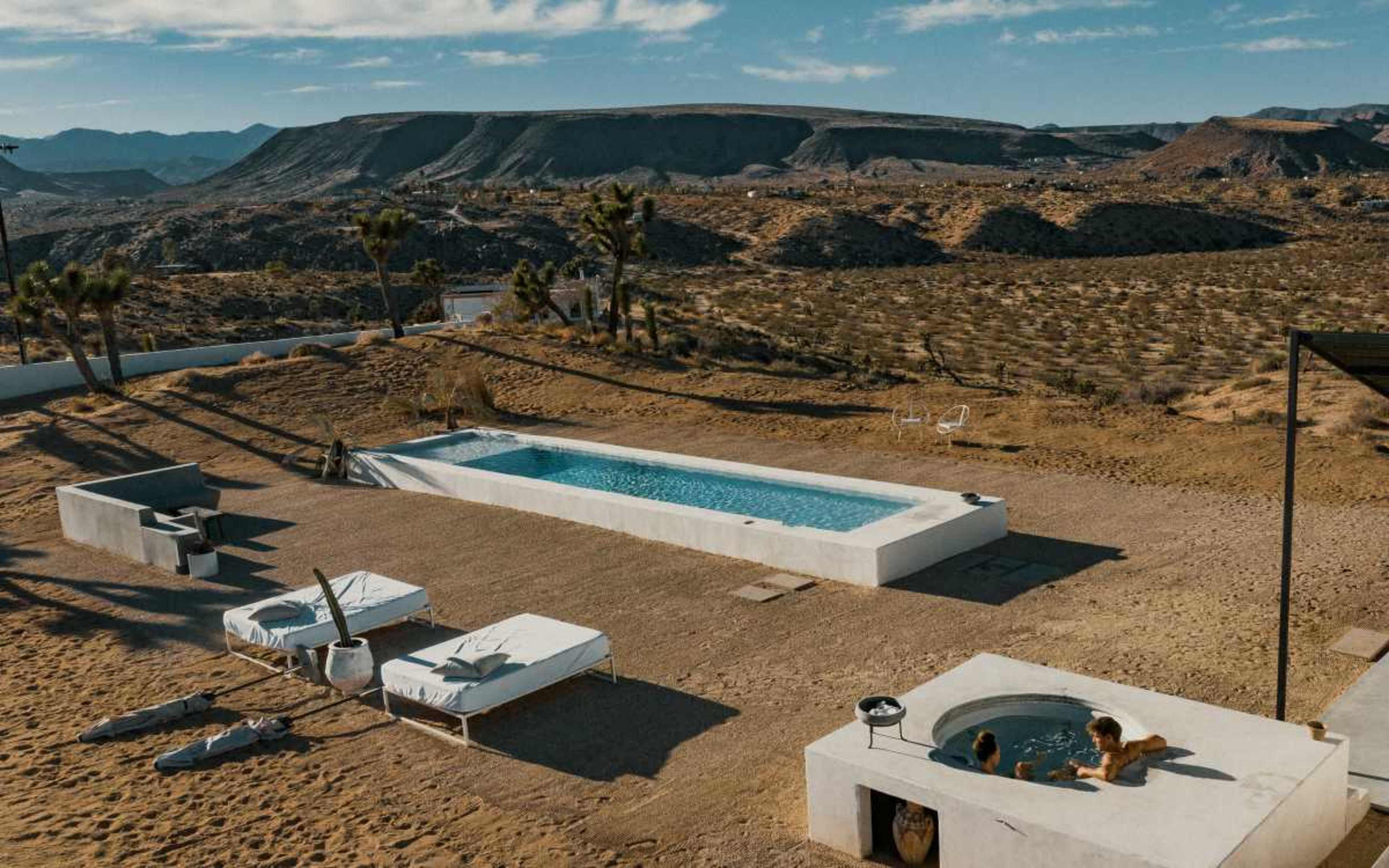 Desert Vastness White Pool Rental Image in , Yucca Valley, CA
