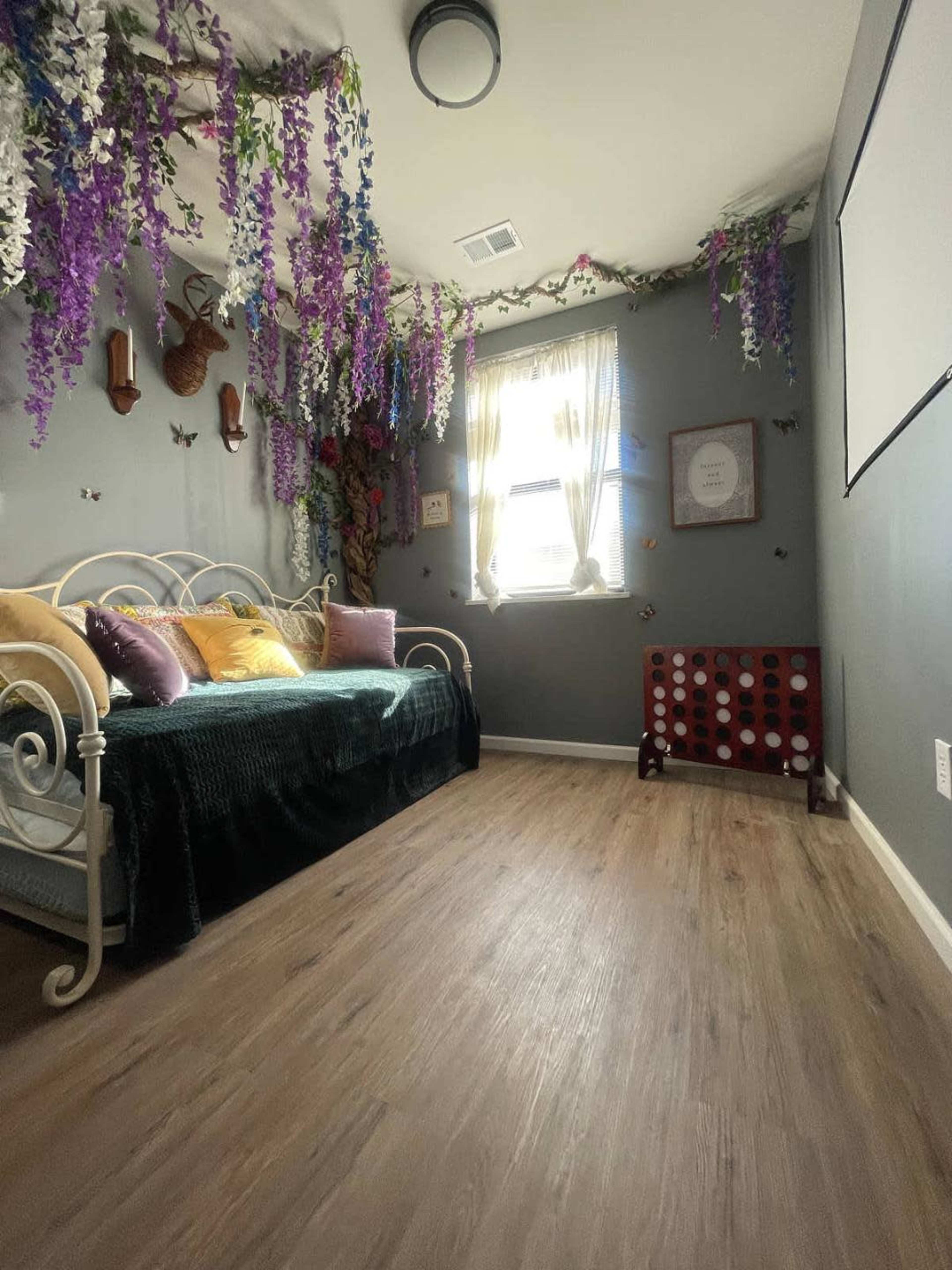 Boudoir Goddess Fairy Garden w/ Movie Room & Pink Victorian Loveseat Image in North Philadelphia, Philadelphia, PA