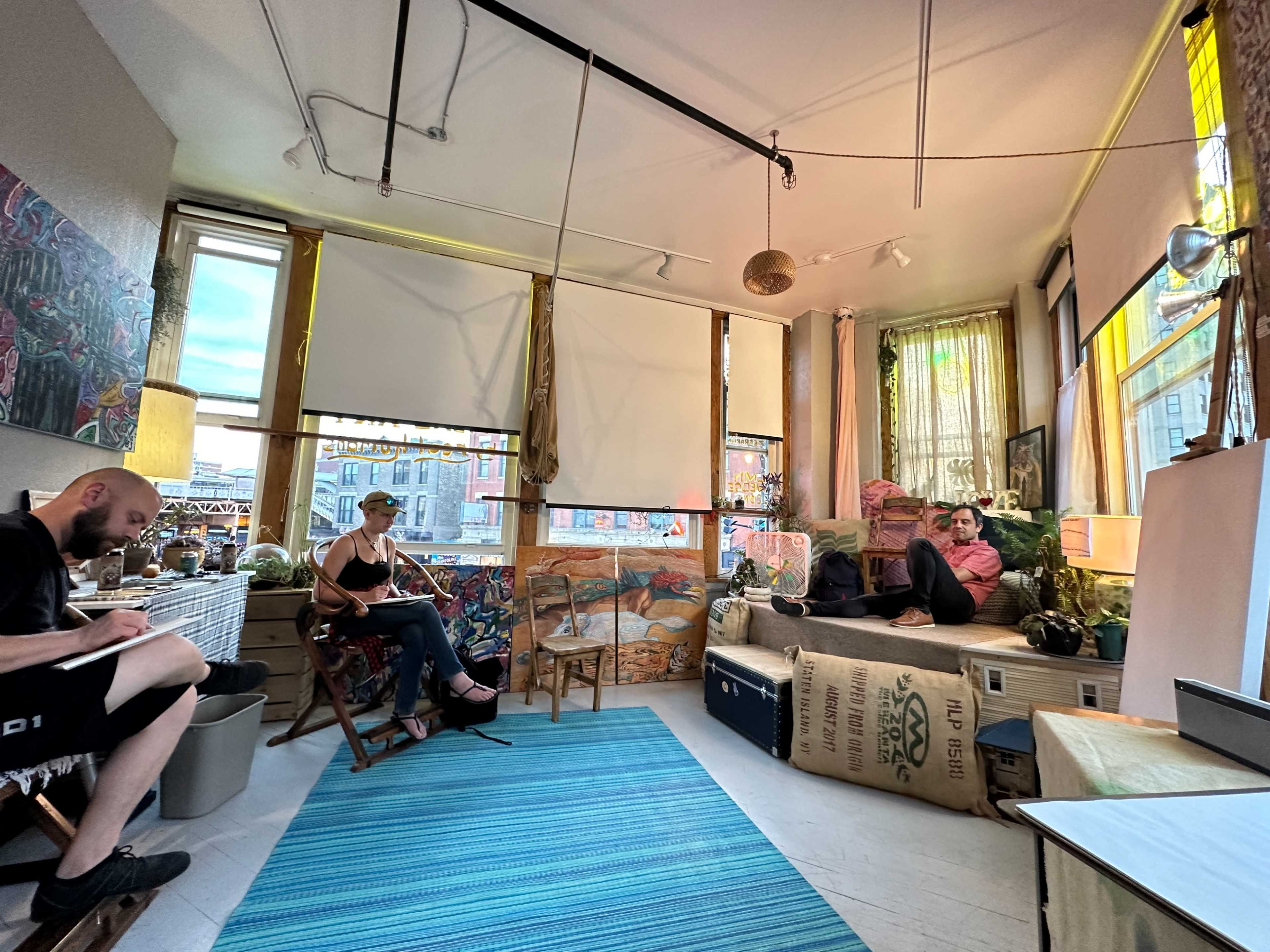 Eclectic Artist Space with Small Stage for Meetings, Small Presentations and  Events Image in West Town, Chicago, IL