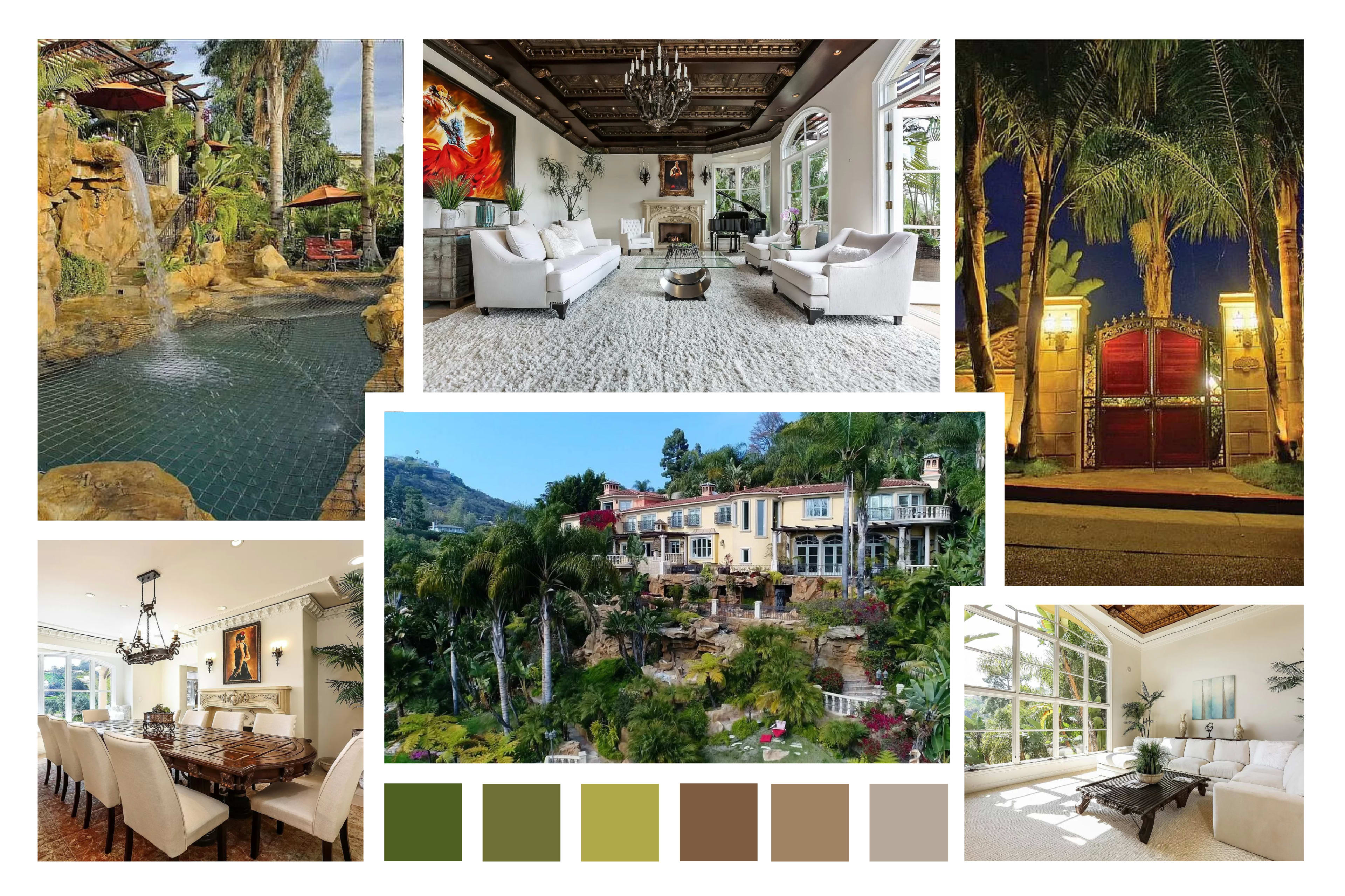 PARADISE FOUND: SPANISH GEM WATERFALLS CABANAS Image in Bel Air, Los Angeles, CA