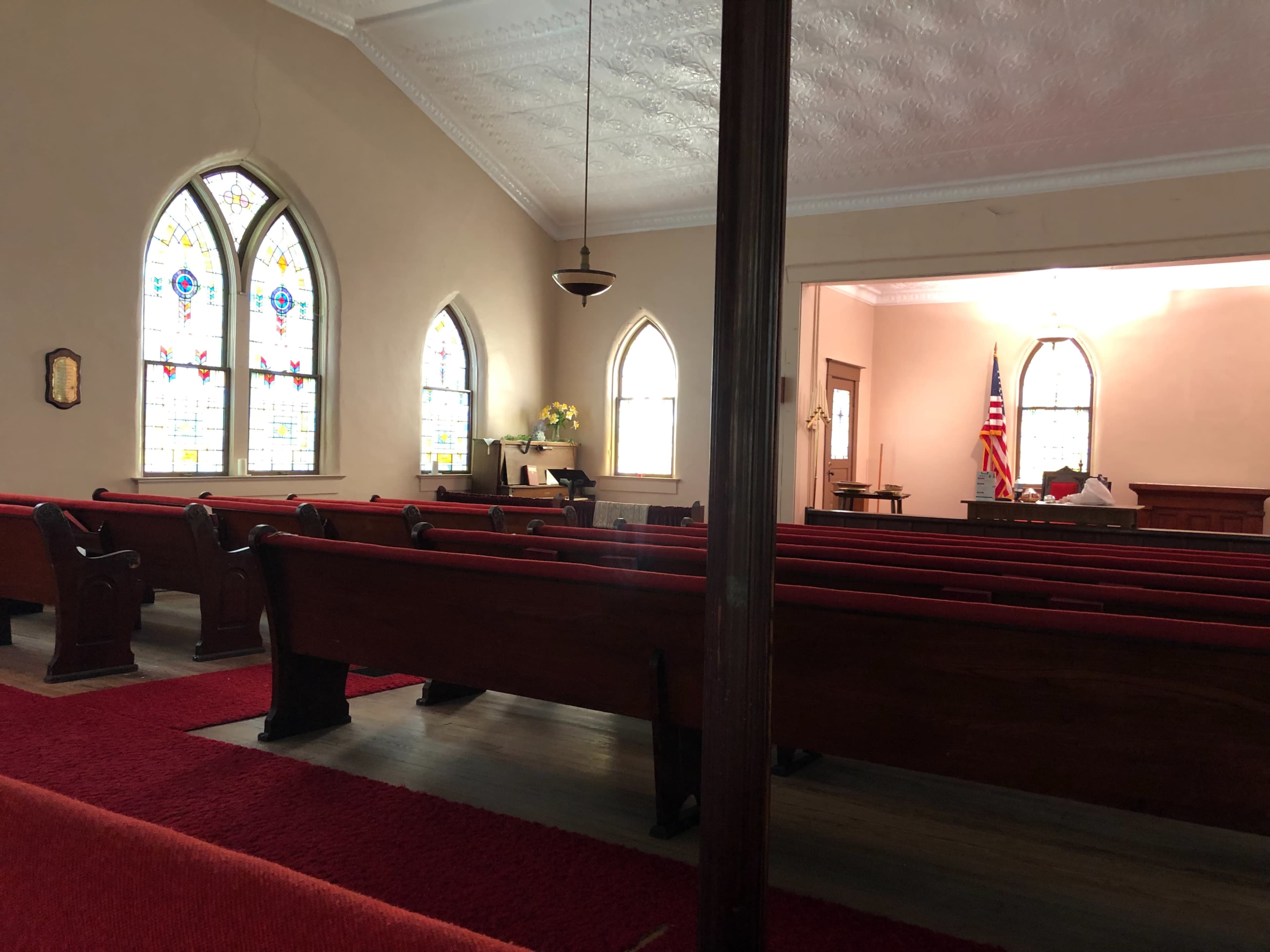 Classic American Gothic village church Image in Dupont, Dupont, IN