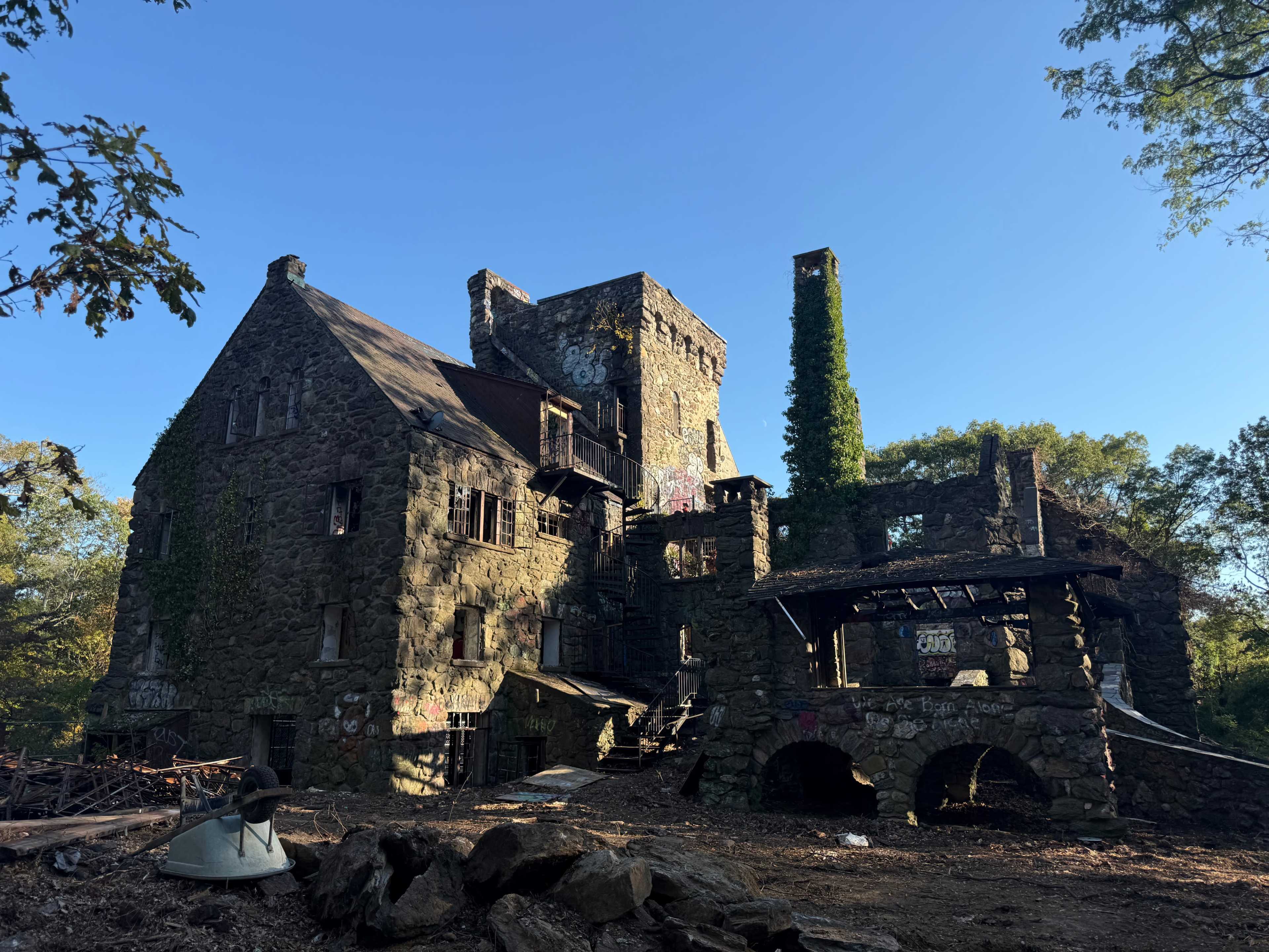 Raw Historic Stone Castle Ruin on 23 Private Acres Image in New Castle, Ossining, NY