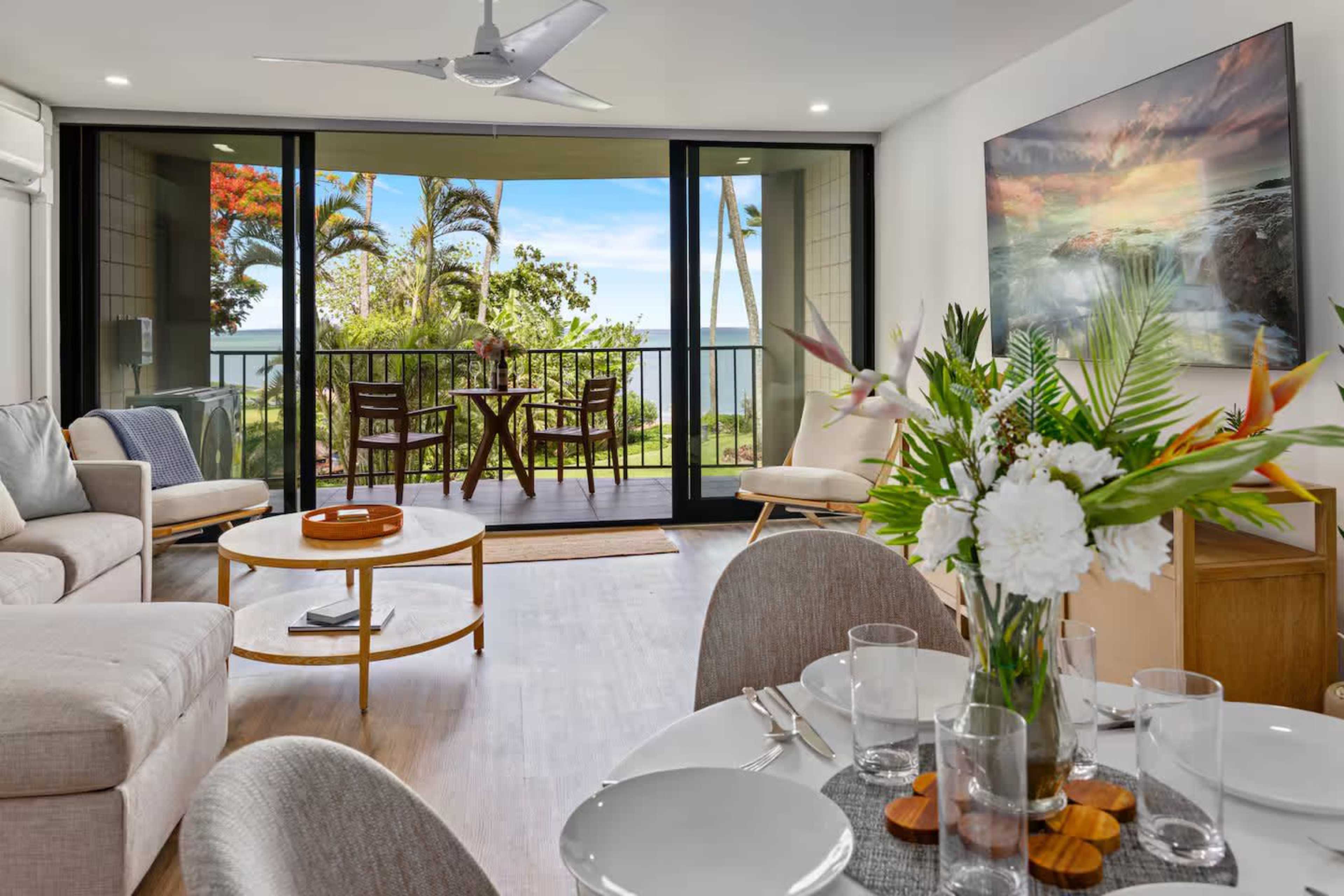 Luxe Beachfront Escape | Ocean Views | AC Comfort Image in Napili-Honokowai, Lahaina, HI