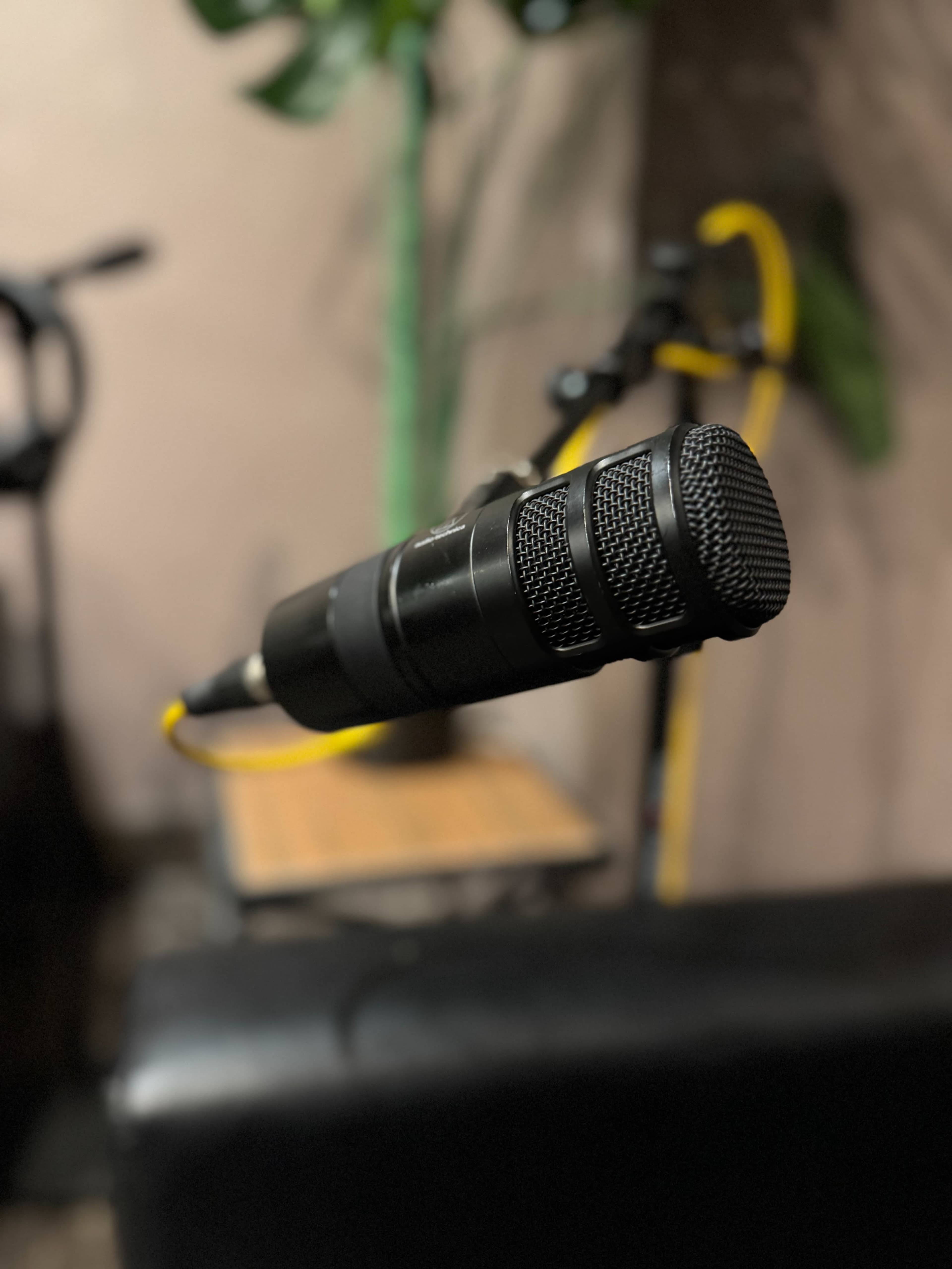 Professional podcast studio set up for both audio and video with engineer on site Image in East English Village, Detroit, MI