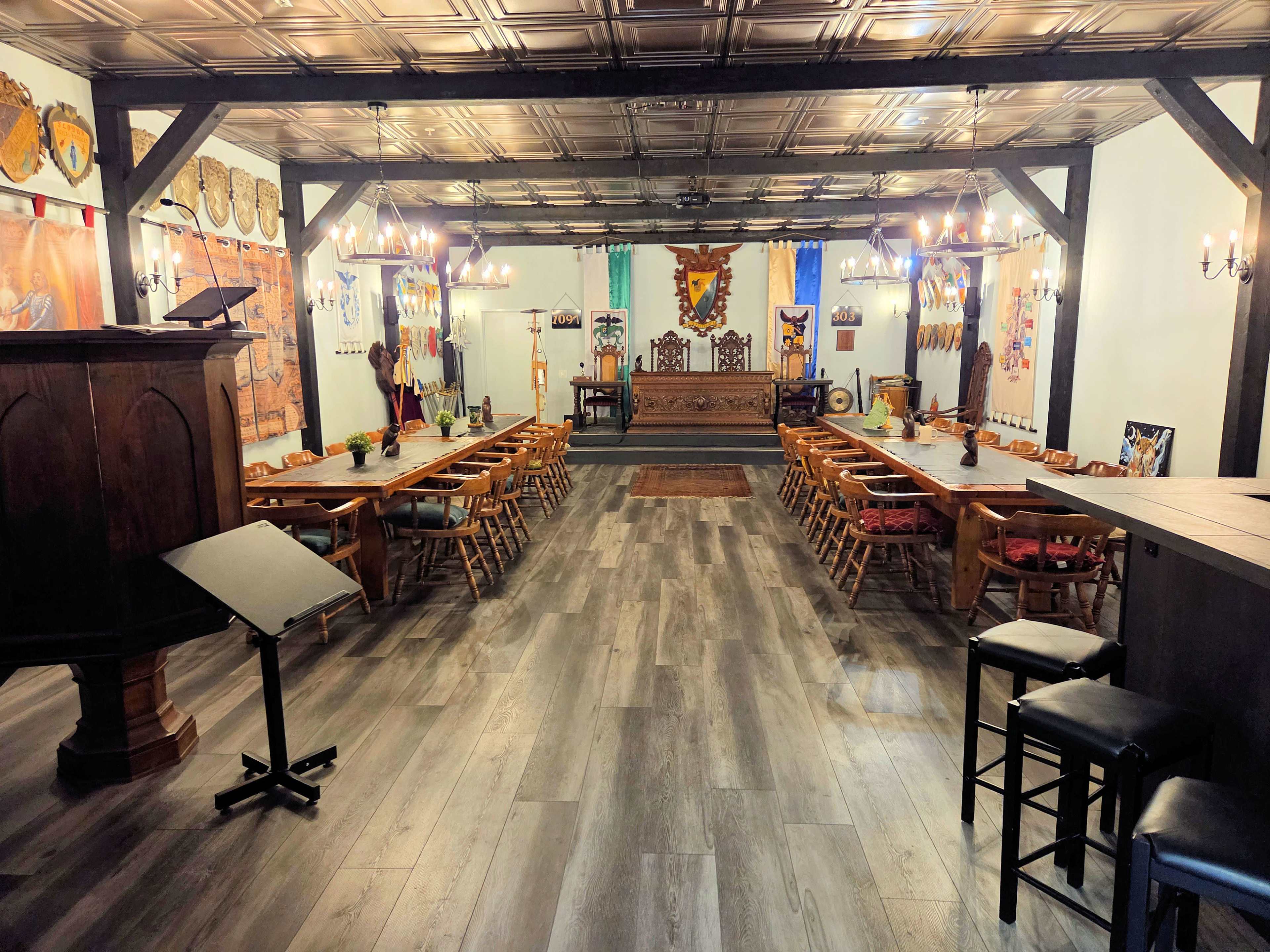 Intimate space with ambience of a manor lord's gathering hall Image in Miramar, San Diego, CA