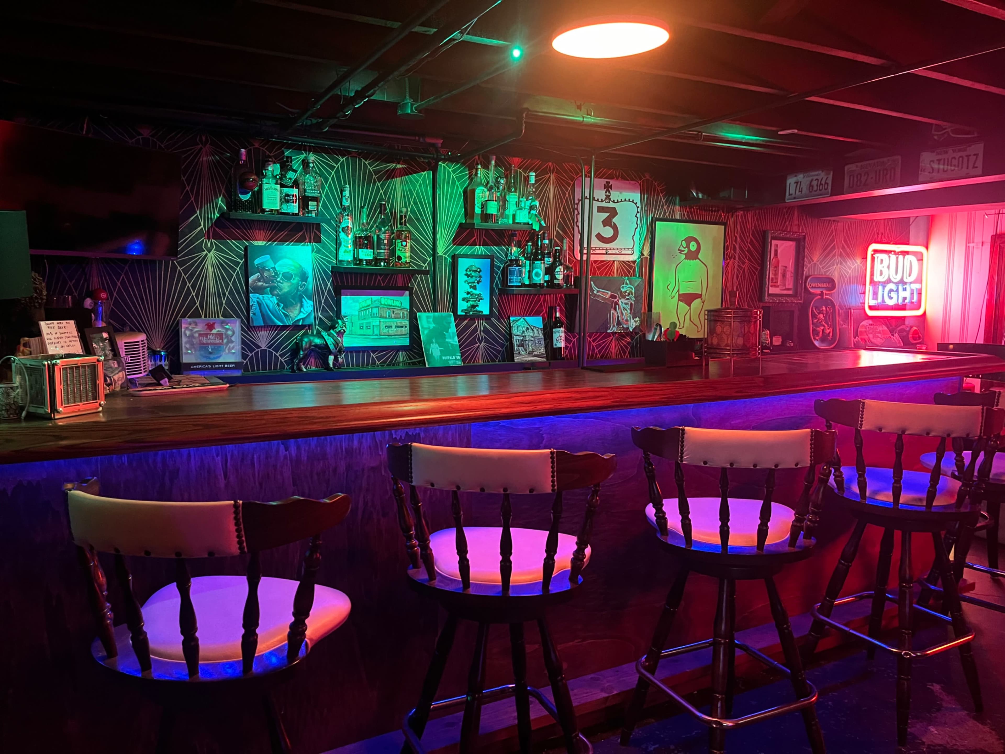 Where you want to be! Close to the city,  100+ year old home with large front porch,  living room, dining room.  Special very versatile bar area with color changing dimmable lighting. Image in Berwyn Township, Berwyn, IL