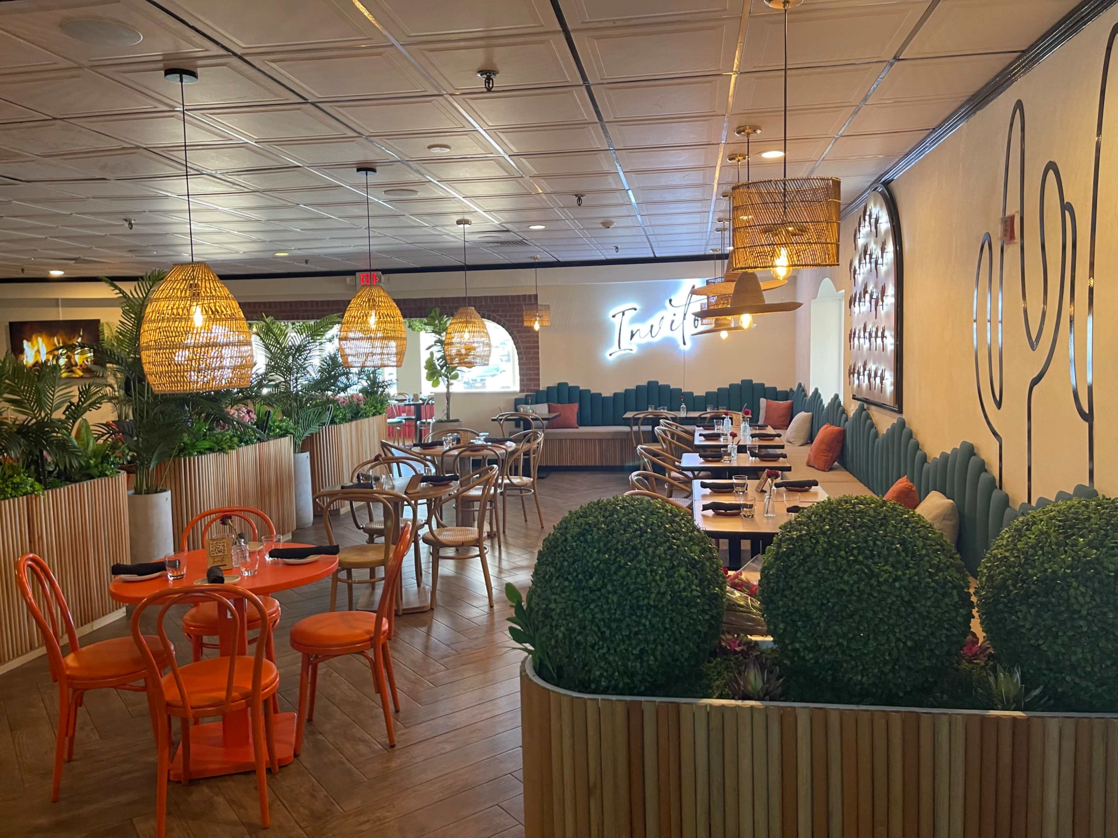 Urban, commercial, tropical, spacious kitchen, patio, lounge, speakeasy Image in Greenburgh, Elmsford, NY