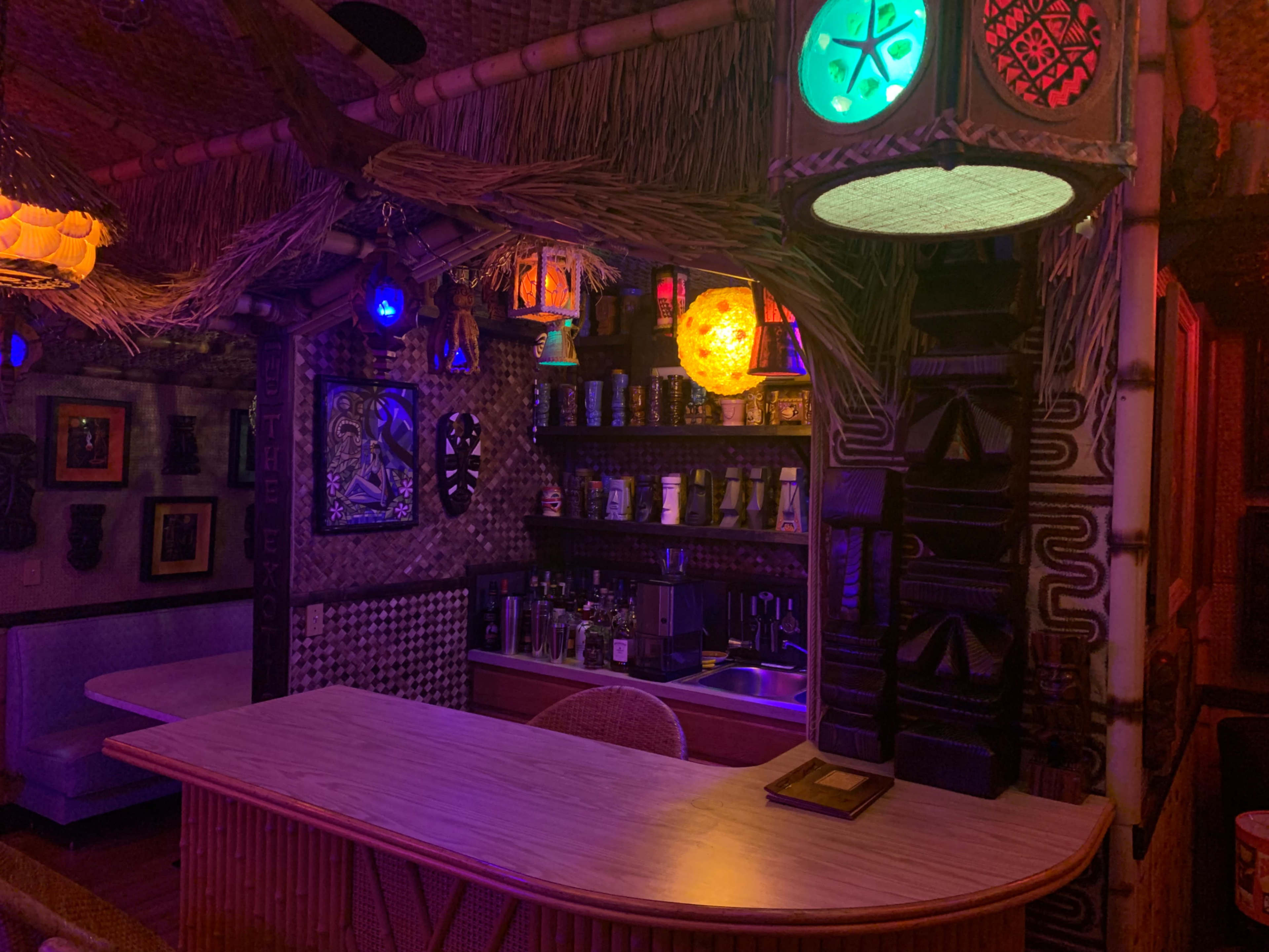 Plan Your Escape to this Exotic Home Tiki Bar Image in West Bloomfield Township, West Bloomfield, MI