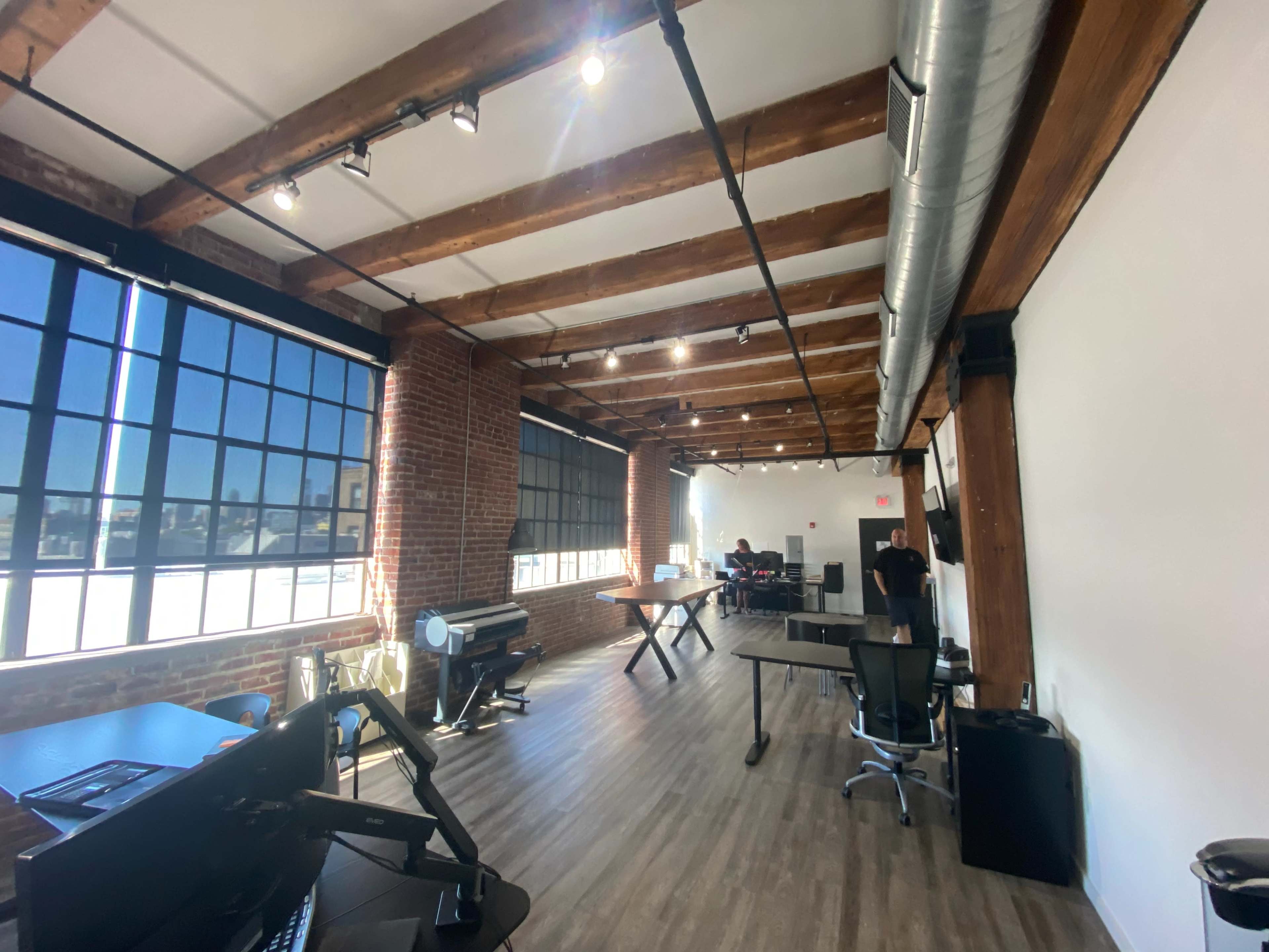 Incredible Loft Factory Window Exposed Beams Brick Philly Photo Space Image in North Philadelphia, Philadelphia, PA
