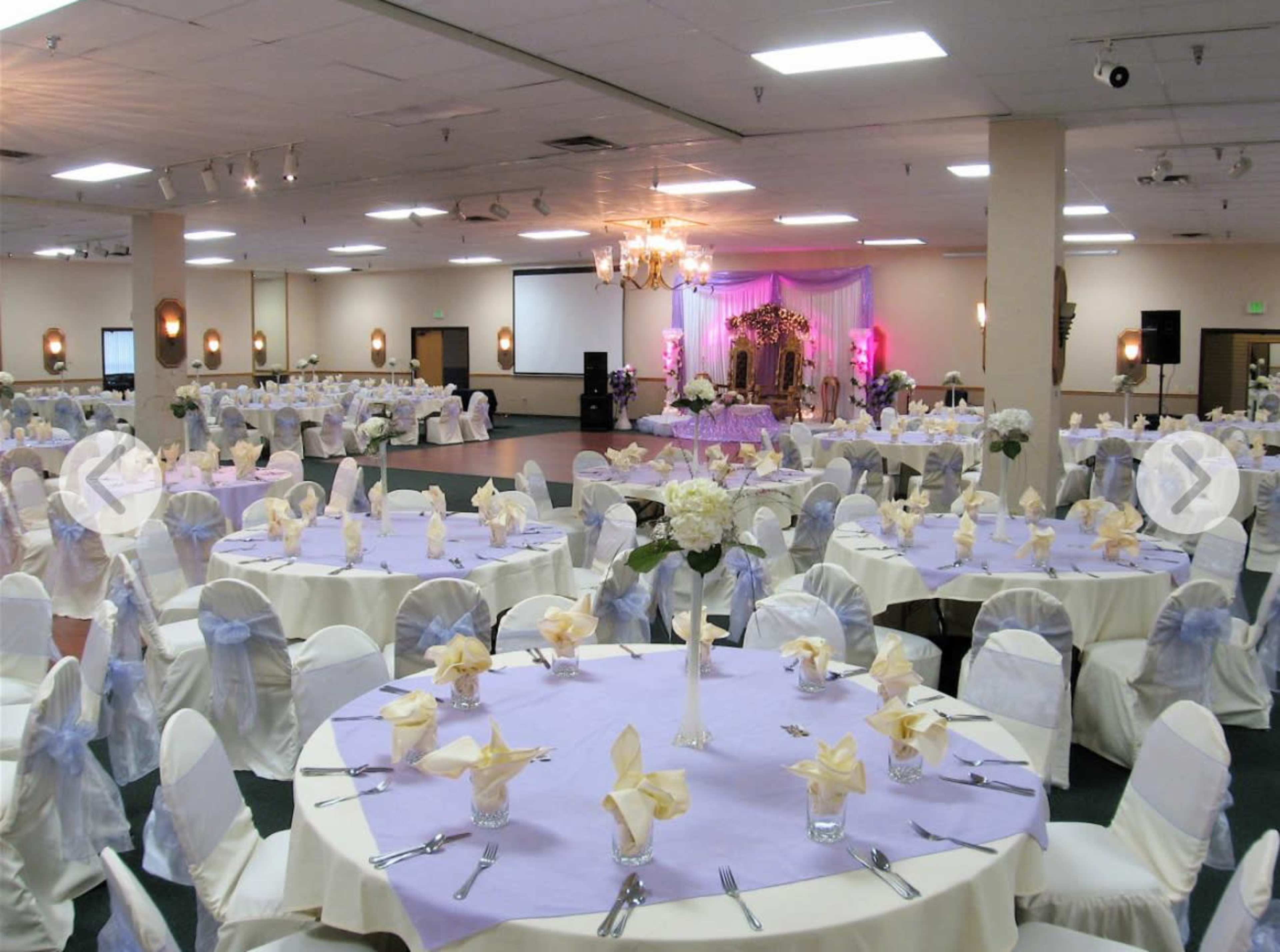 Elegant Aurora Ballroom with Sound System, Big Screen & Bar Host. Image in City Center North, Aurora, CO