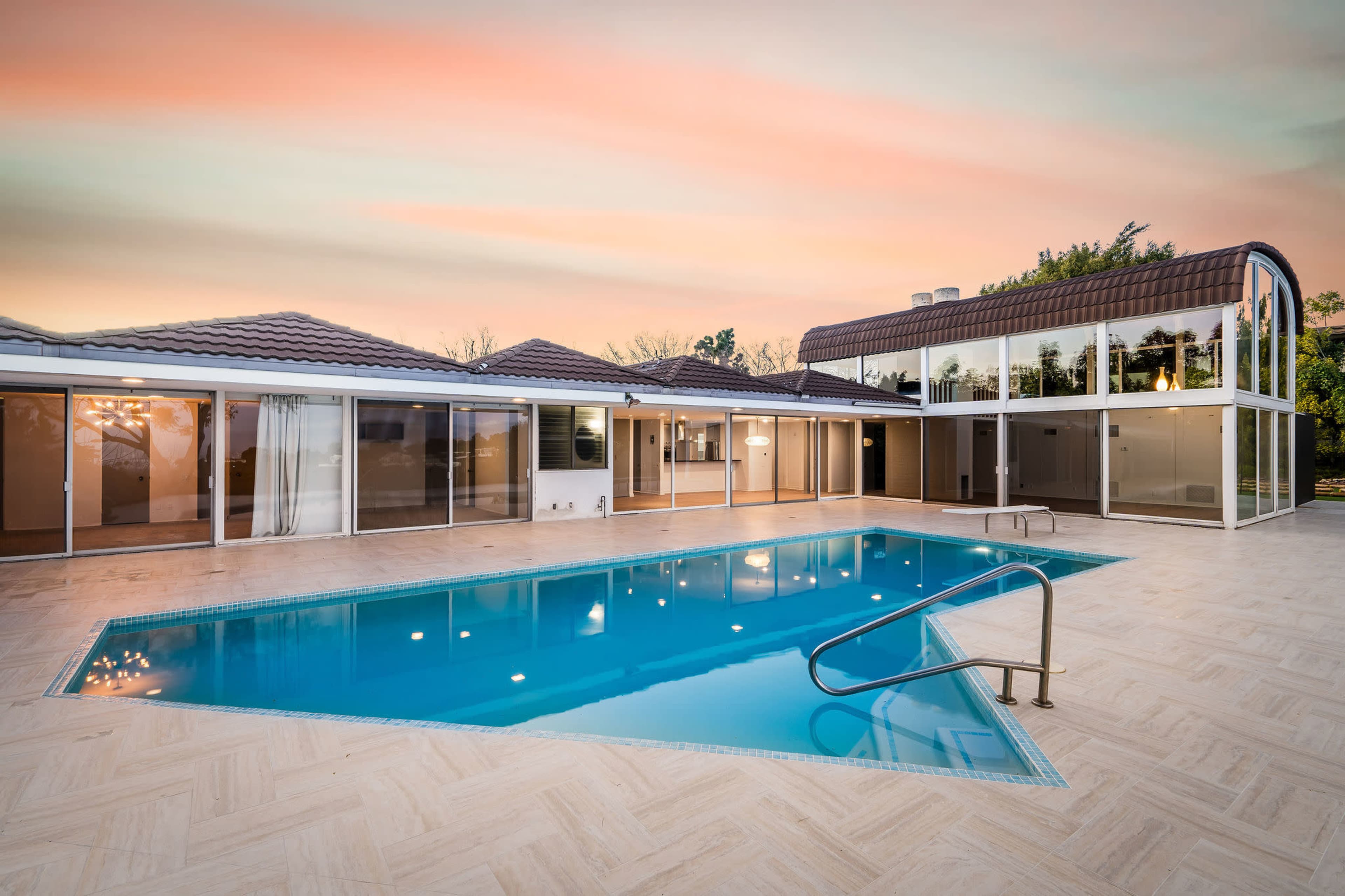 Bel Air House with pool and pickleball court with City Views Image in Bel Air, Los Angeles, CA